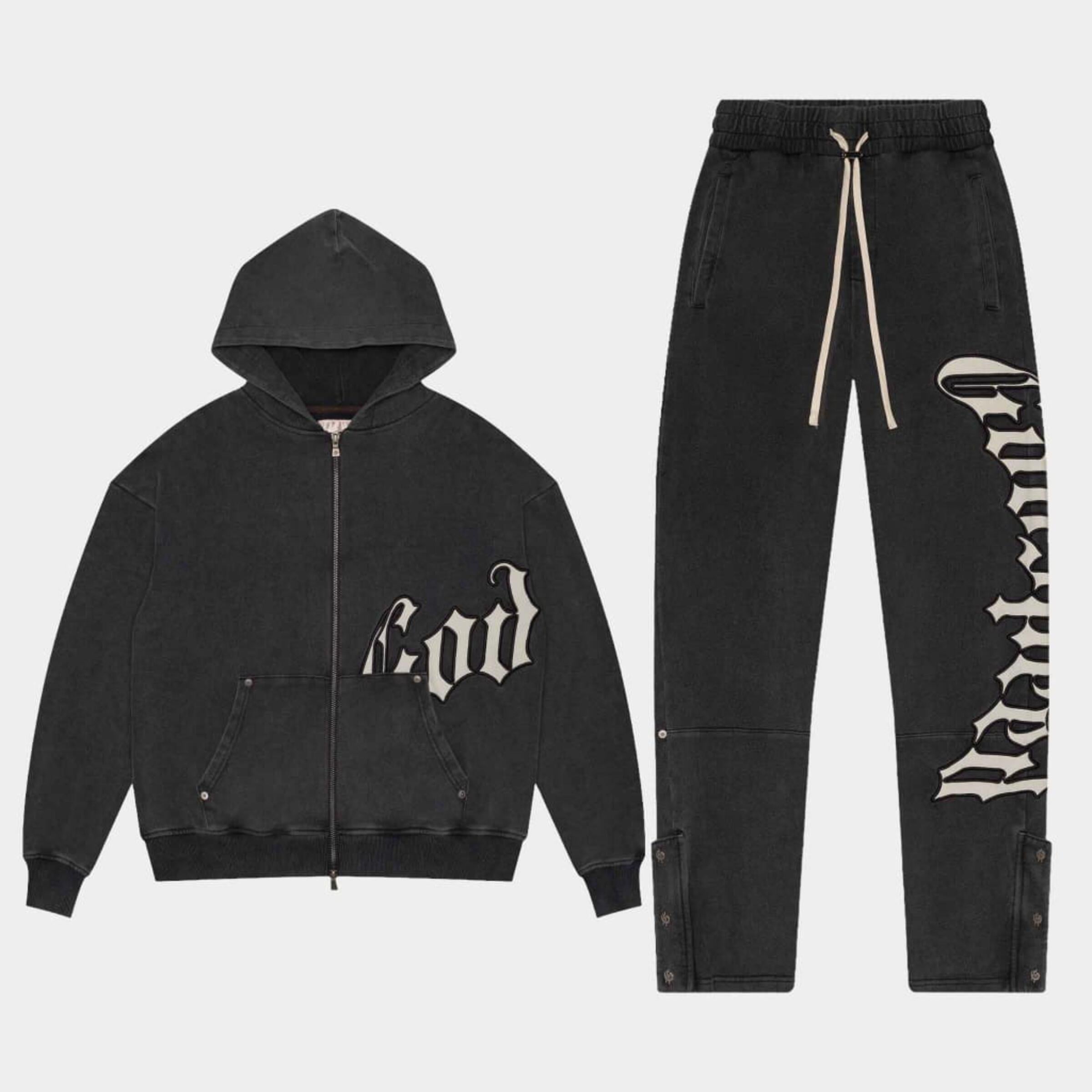 Godspeed- OG Logo Sweatsuit V2 (Black Washed)