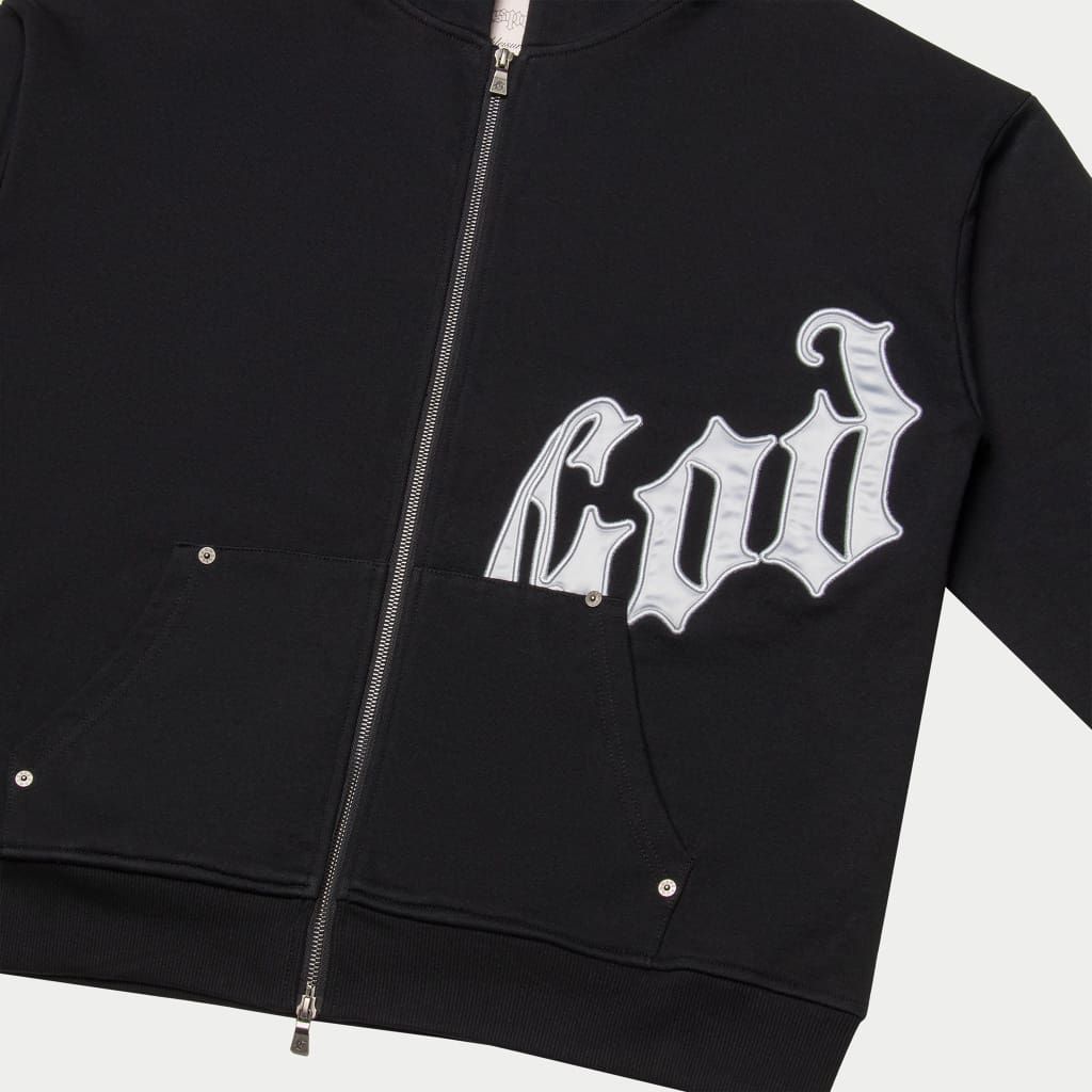 Godspeed- OG Logo Sweatsuit V2 (Black/Silver Satin)