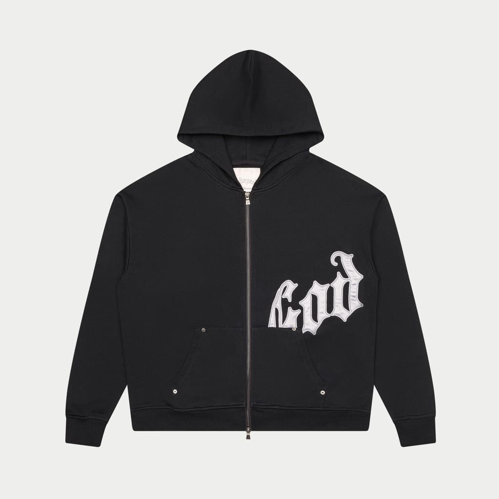 Godspeed- OG Logo Sweatsuit V2 (Black/Silver Satin)