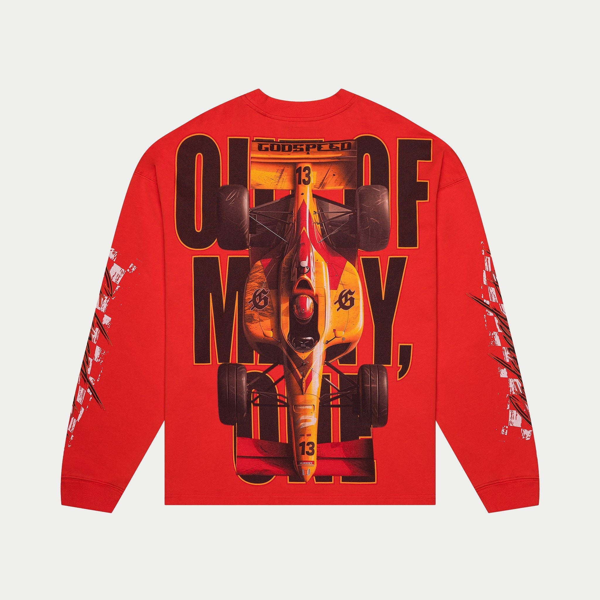 Godspeed- F1 Finishline LS T-Shirt (Red)