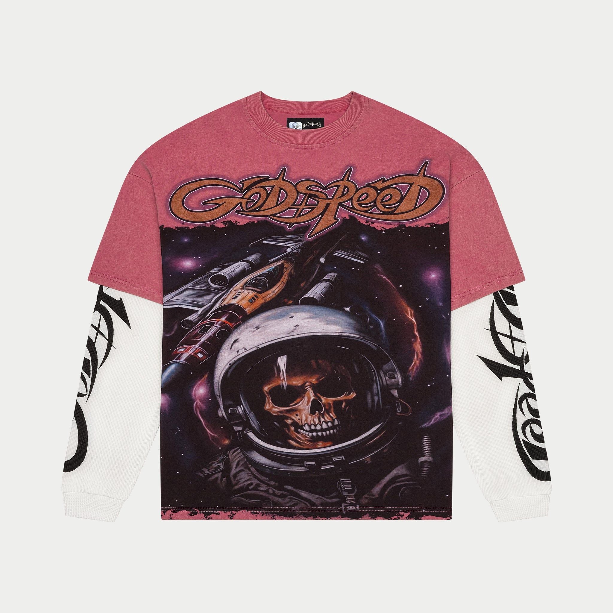 Godspeed- Space Traveler Layered T-Shirt (Pink)