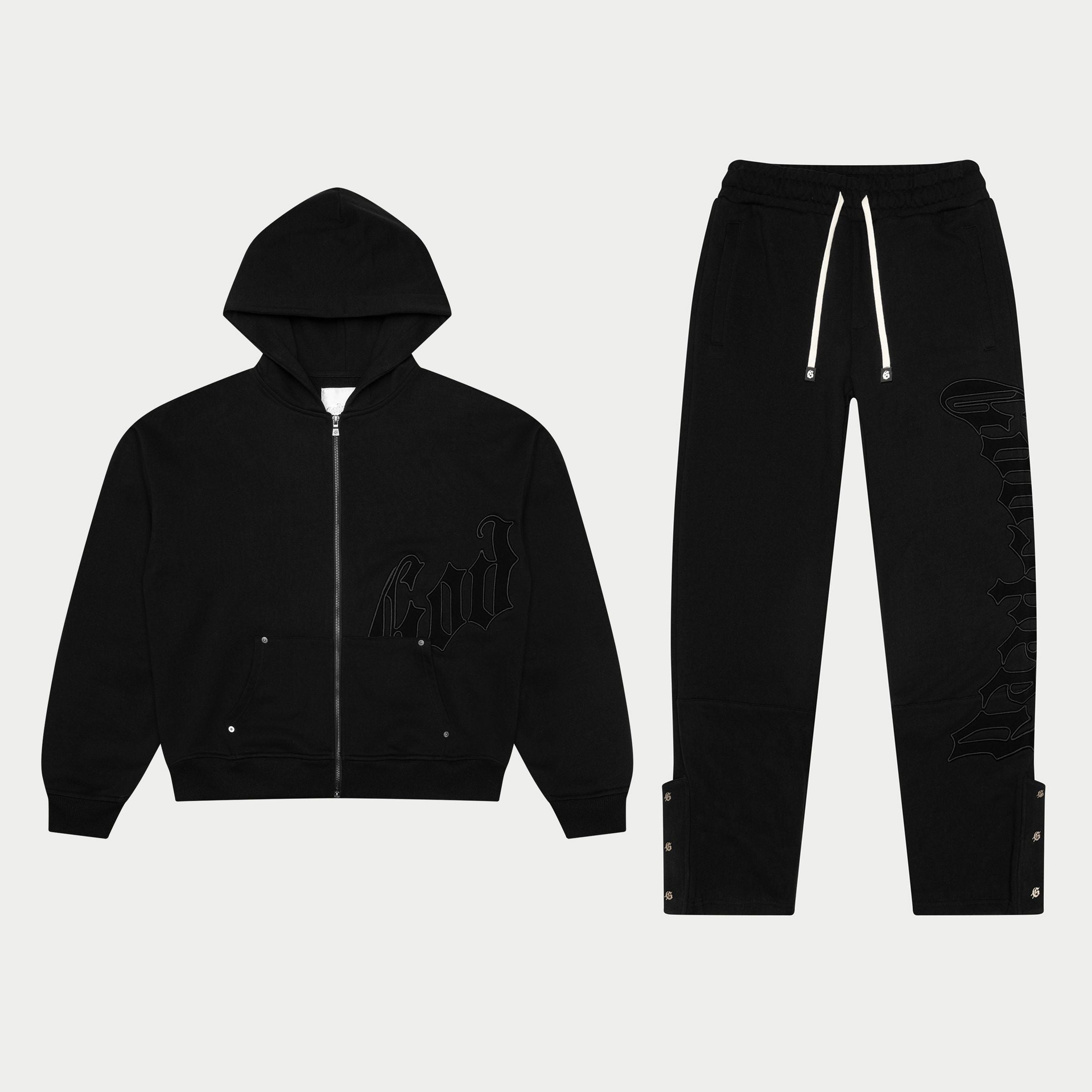 Godspeed- OG Logo Sweatsuit (Double Black) BOOM