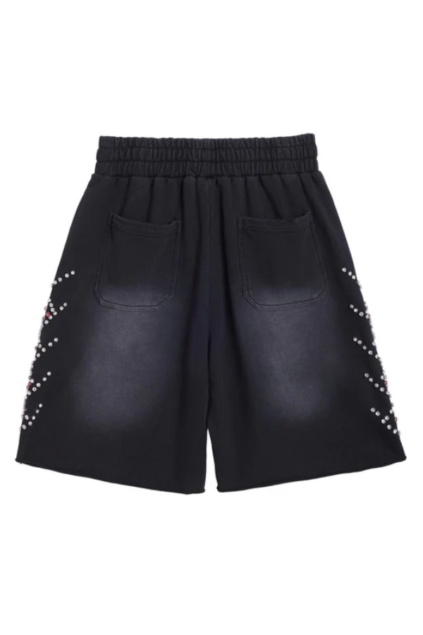 FOREVER SITUATED - RHINESTONE TERRY SHORTS
