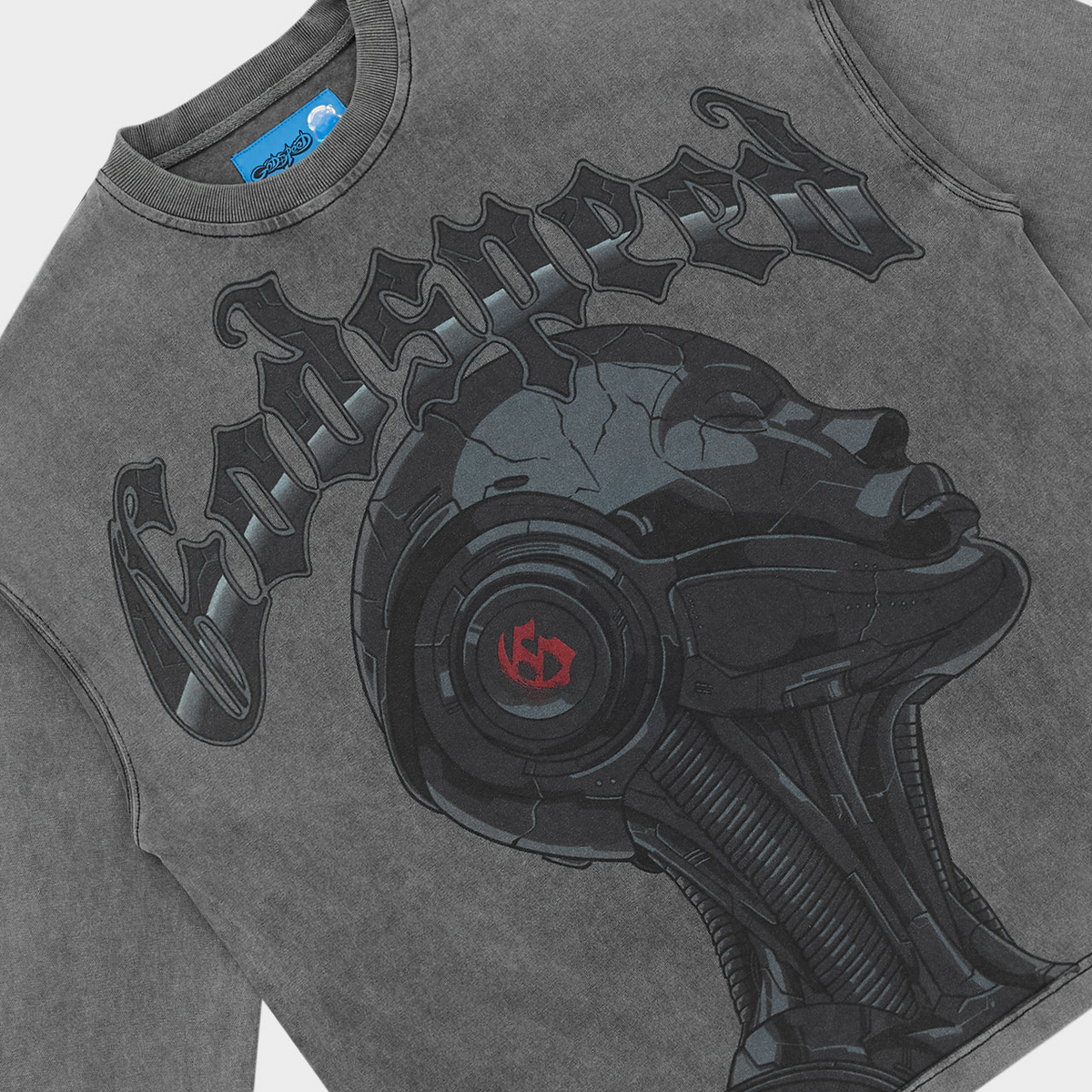 GODSPEED - ALEXA II L/S TEE - GRY-WSH
