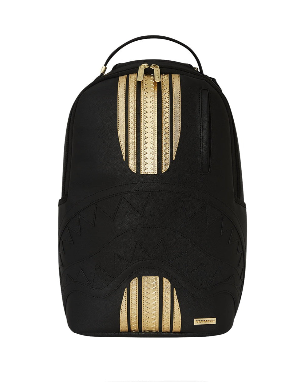 GOLD AND BLACK RACING STRIPES BACKPACK - SPRAYGROUND
