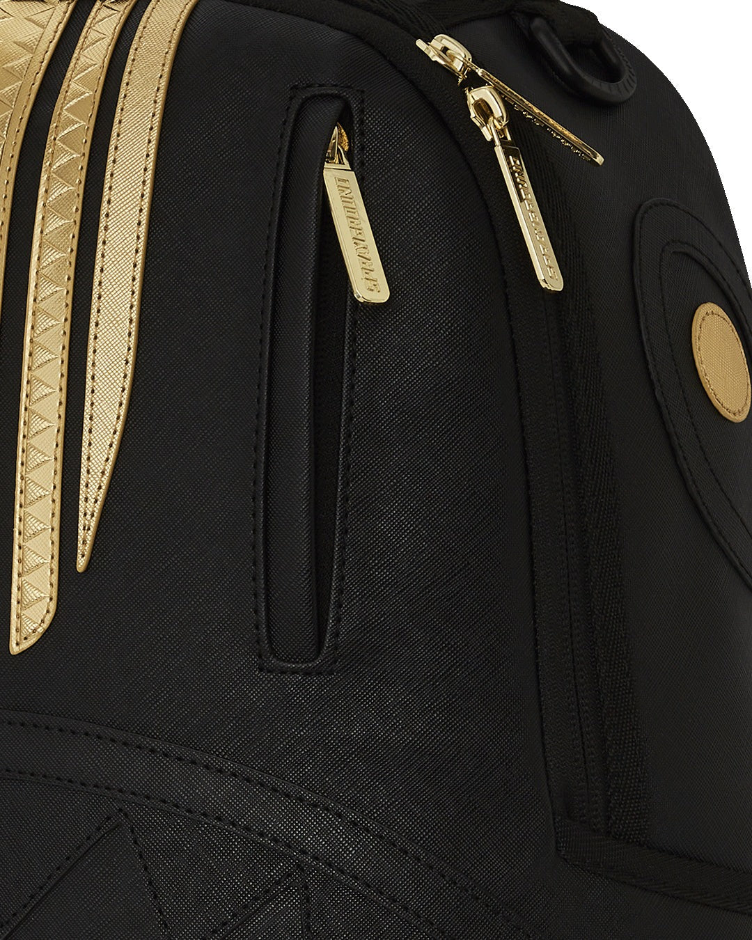 GOLD AND BLACK RACING STRIPES BACKPACK - SPRAYGROUND