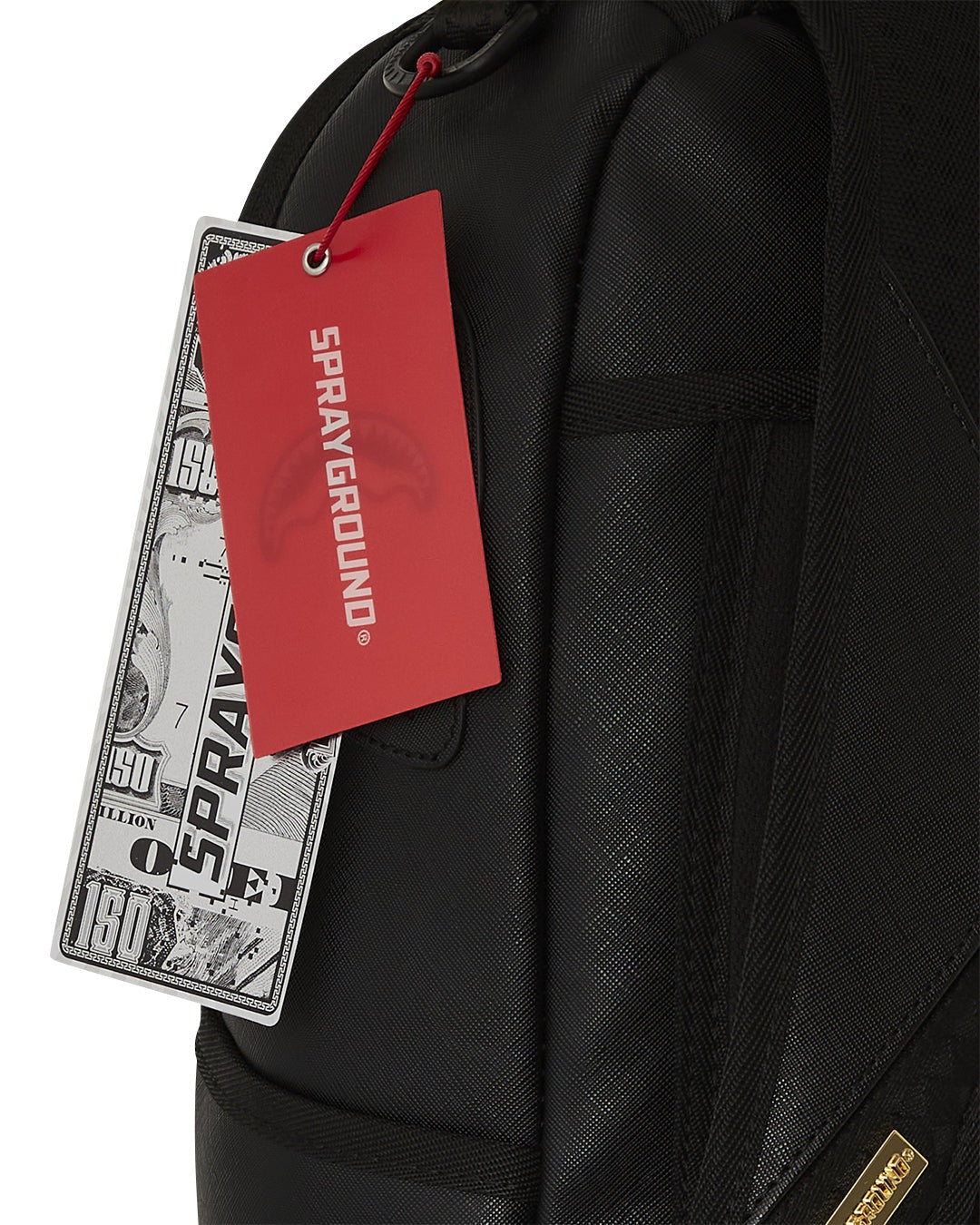 GOLD AND BLACK RACING STRIPES BACKPACK - SPRAYGROUND