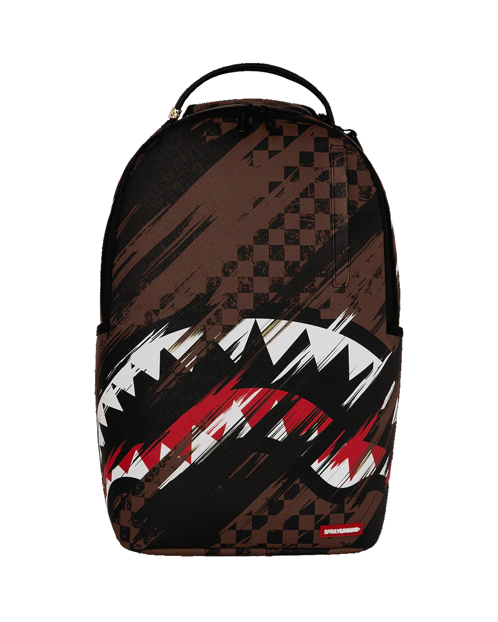SPRAYGROUND - SHARKS IN PARIS NIGHT DRIFT / SMEARED GRUNGE BACKPACK - 910B8556NSZ