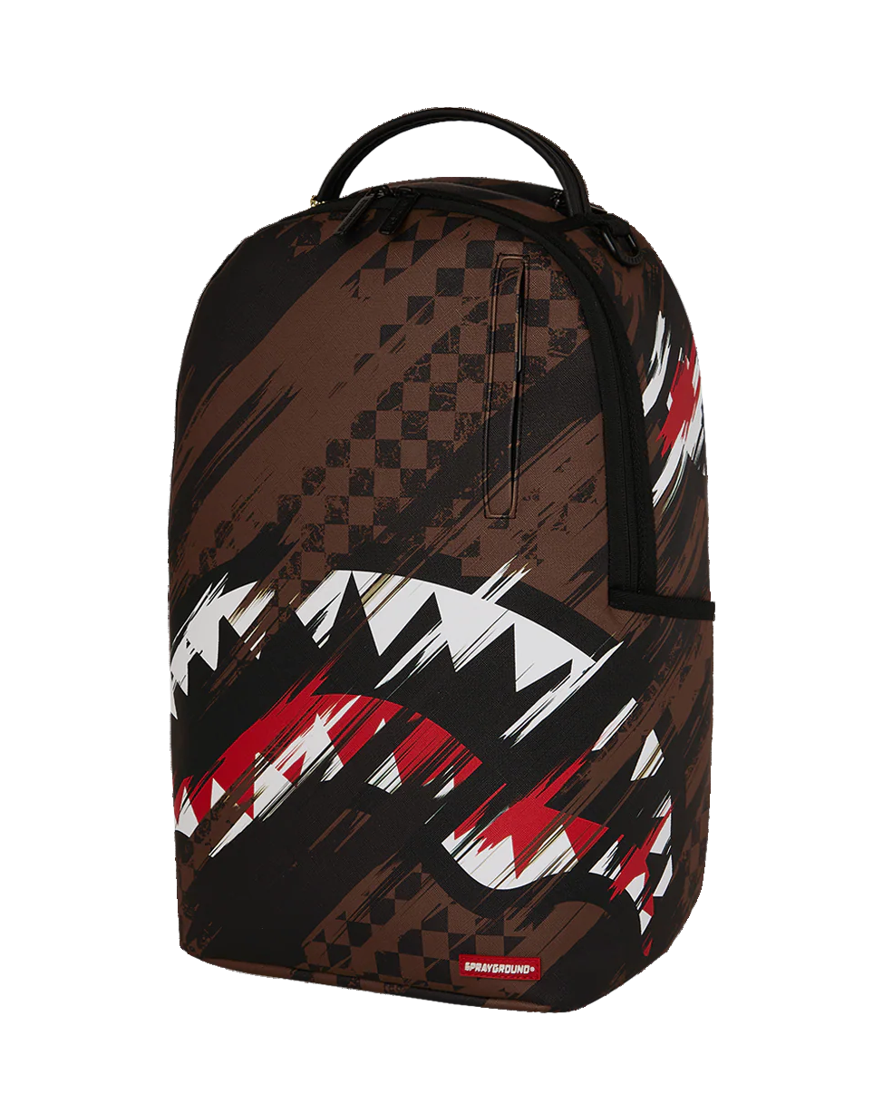 SPRAYGROUND - SHARKS IN PARIS NIGHT DRIFT / SMEARED GRUNGE BACKPACK - 910B8556NSZ