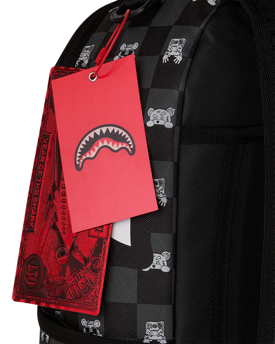 SPRAYGROUND - GRAY PEEKING / SHARK MOB HIDEOUT BACKPACK - 910B8872NSZ