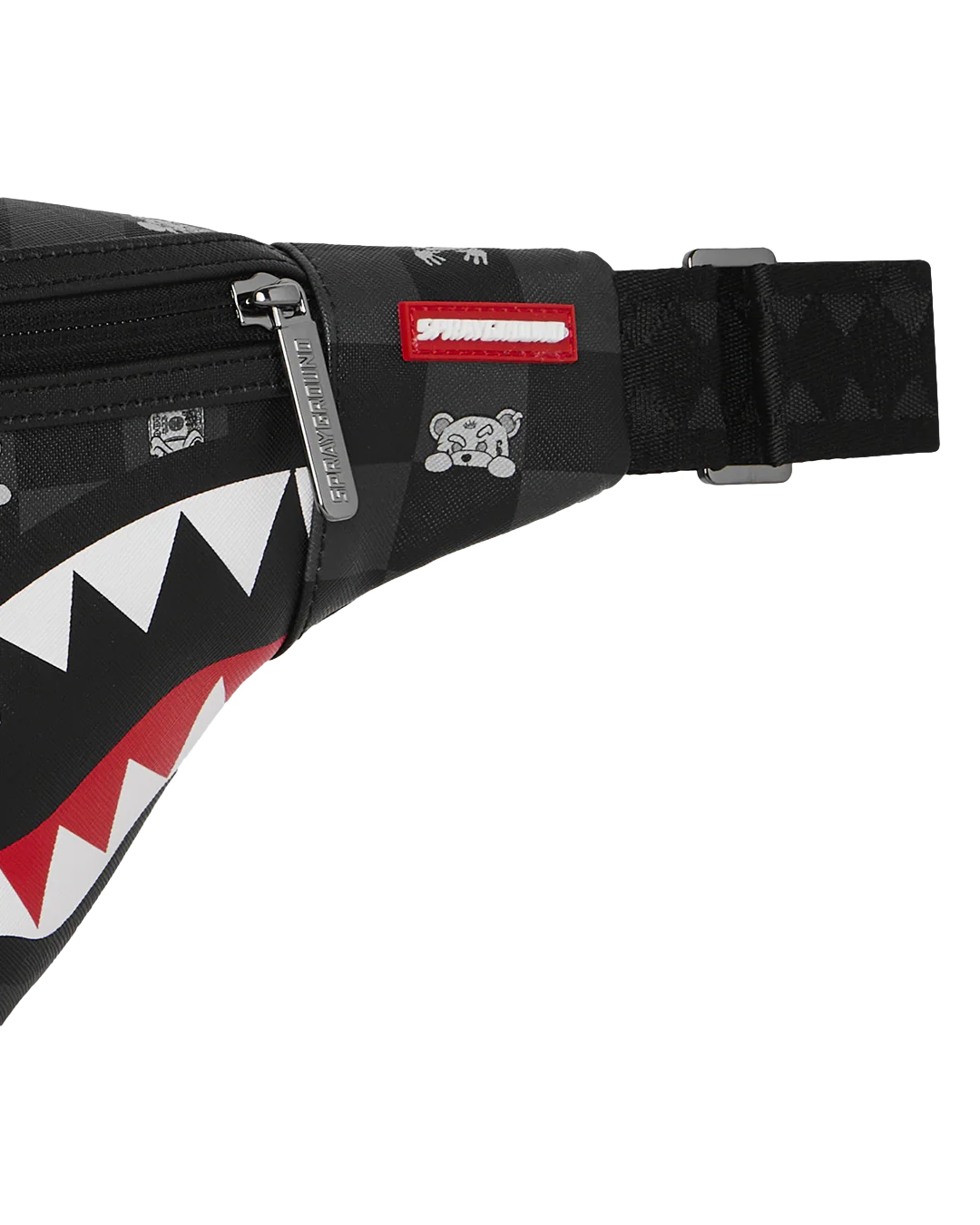 SPRAYGROUND - GRAY PEEKING / SHARK MOB HIDEOUT SAVVY CROSSBODY - 910B8912NSZ
