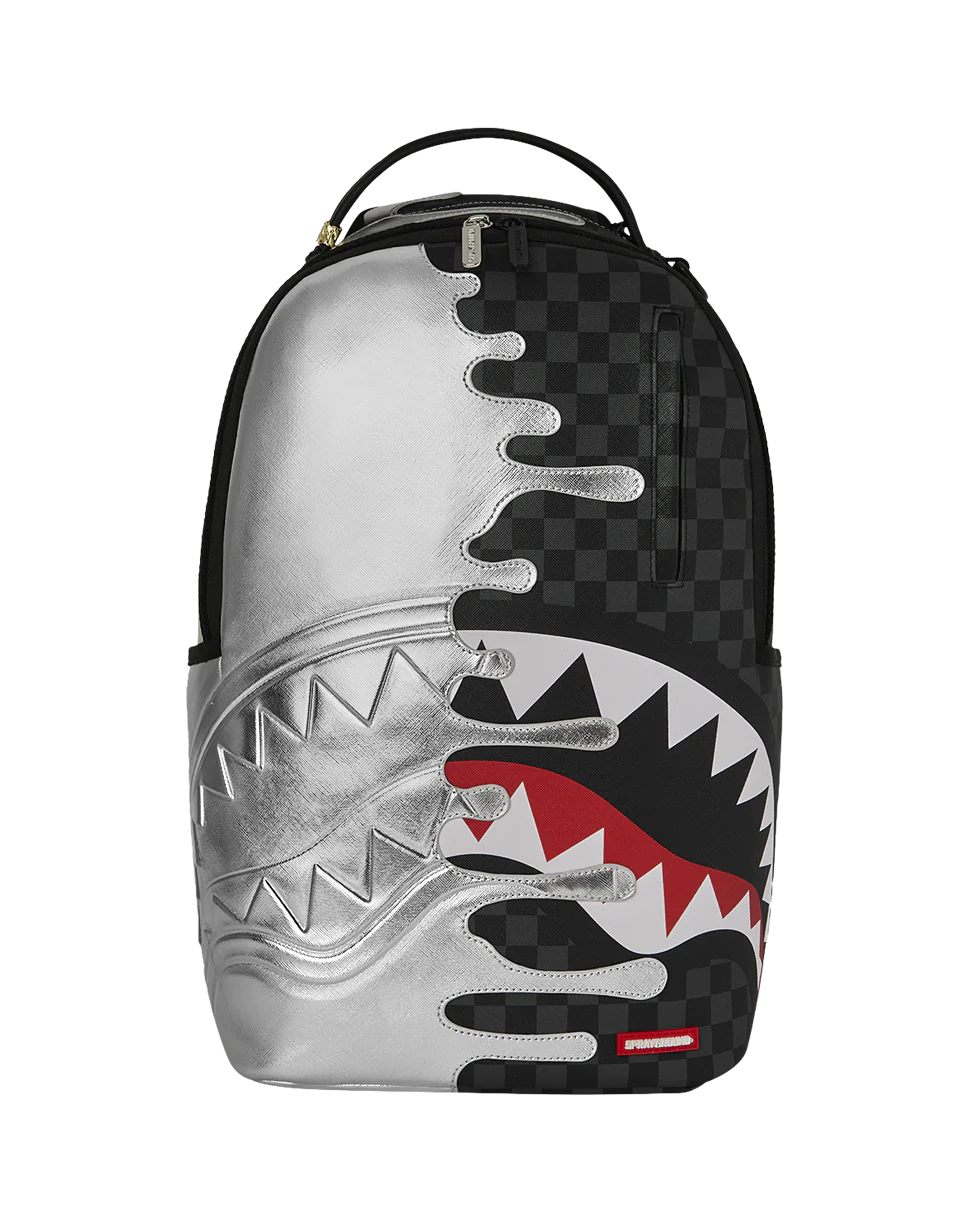 SPRAYGROUND - SILVER SIDE DRIP BLACK CHECK DLXSV BACKPACK - 910B8940NSZ