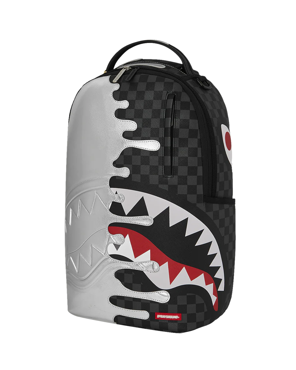 SPRAYGROUND - SILVER SIDE DRIP BLACK CHECK DLXSV BACKPACK - 910B8940NSZ