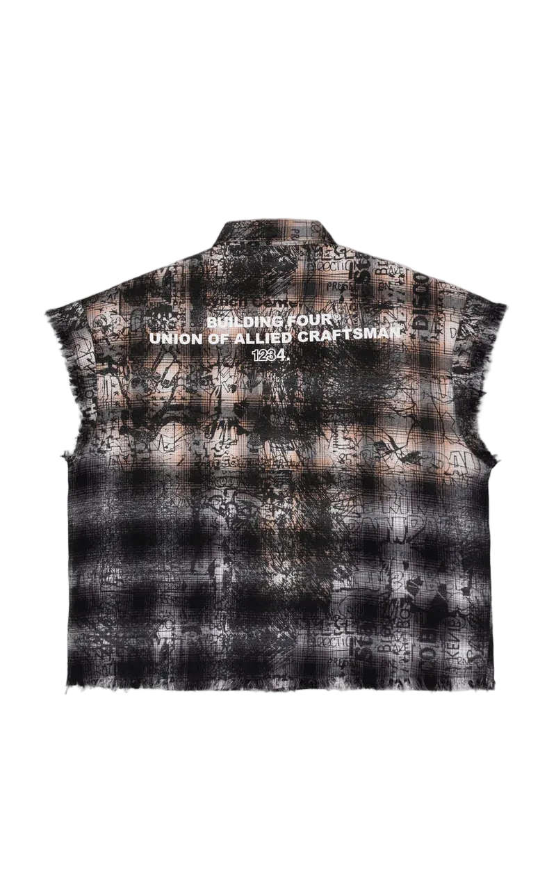 BLDG4 - ARC SLEEVELESS WOVEN SHIRT