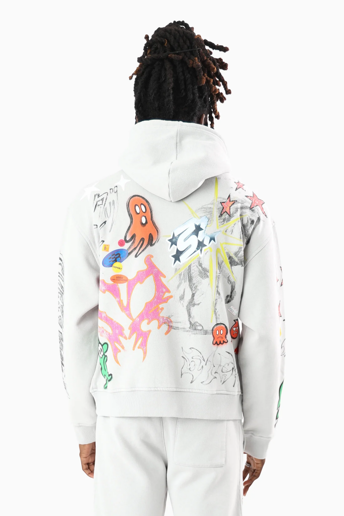 SMOKE RISE - DOODLE FLEECE ZIP HOODY