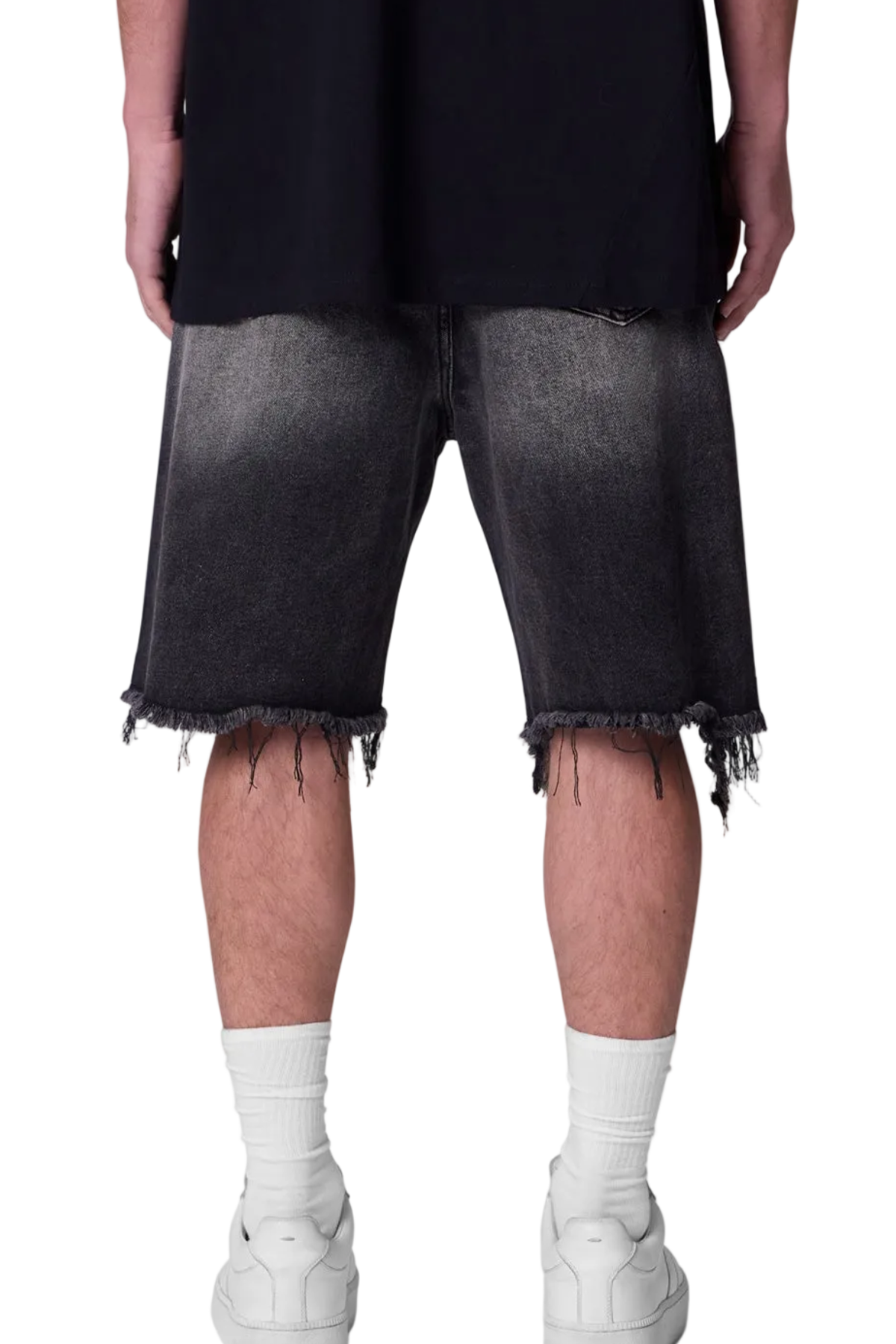 MNML - DISTRESSED SPIDER DENIM SHORT