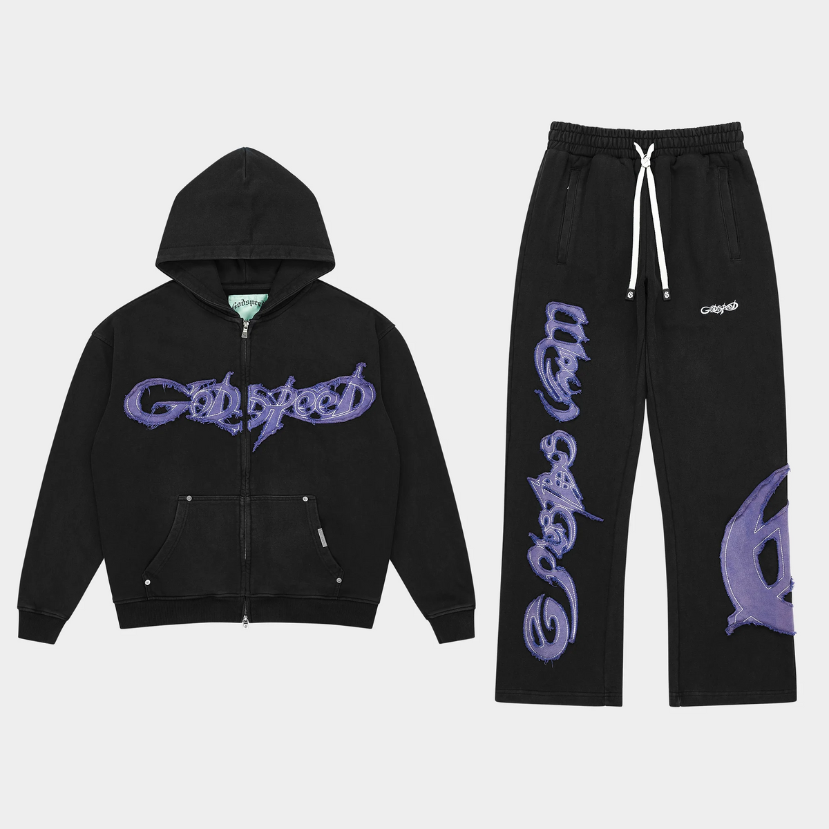 GODSPEED - RAW IMPORT SWEAT SET - BLK-BLUE