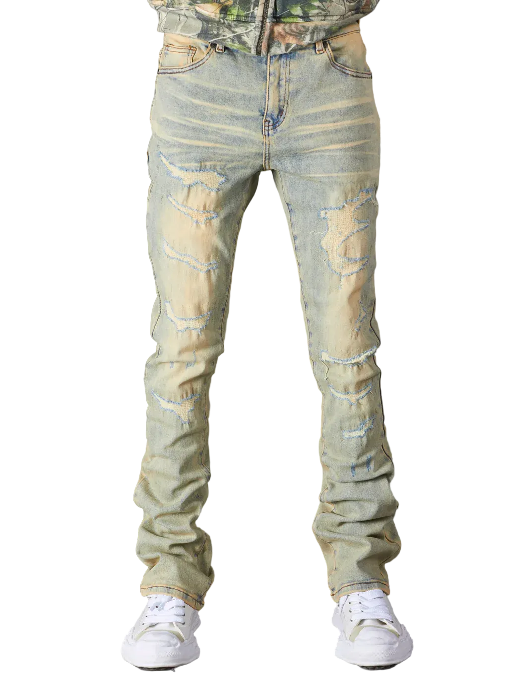 POLITICS - DISTRESSED FLARE JEANS