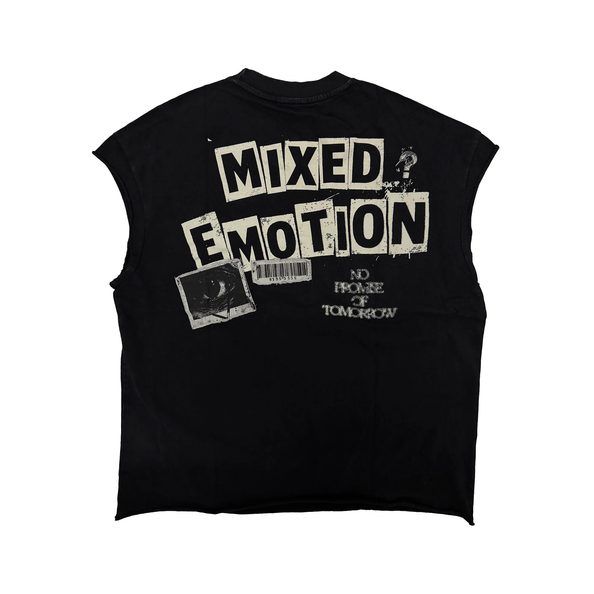 MIXED EMOTION - NEWSPAPER CUT OFF TEE