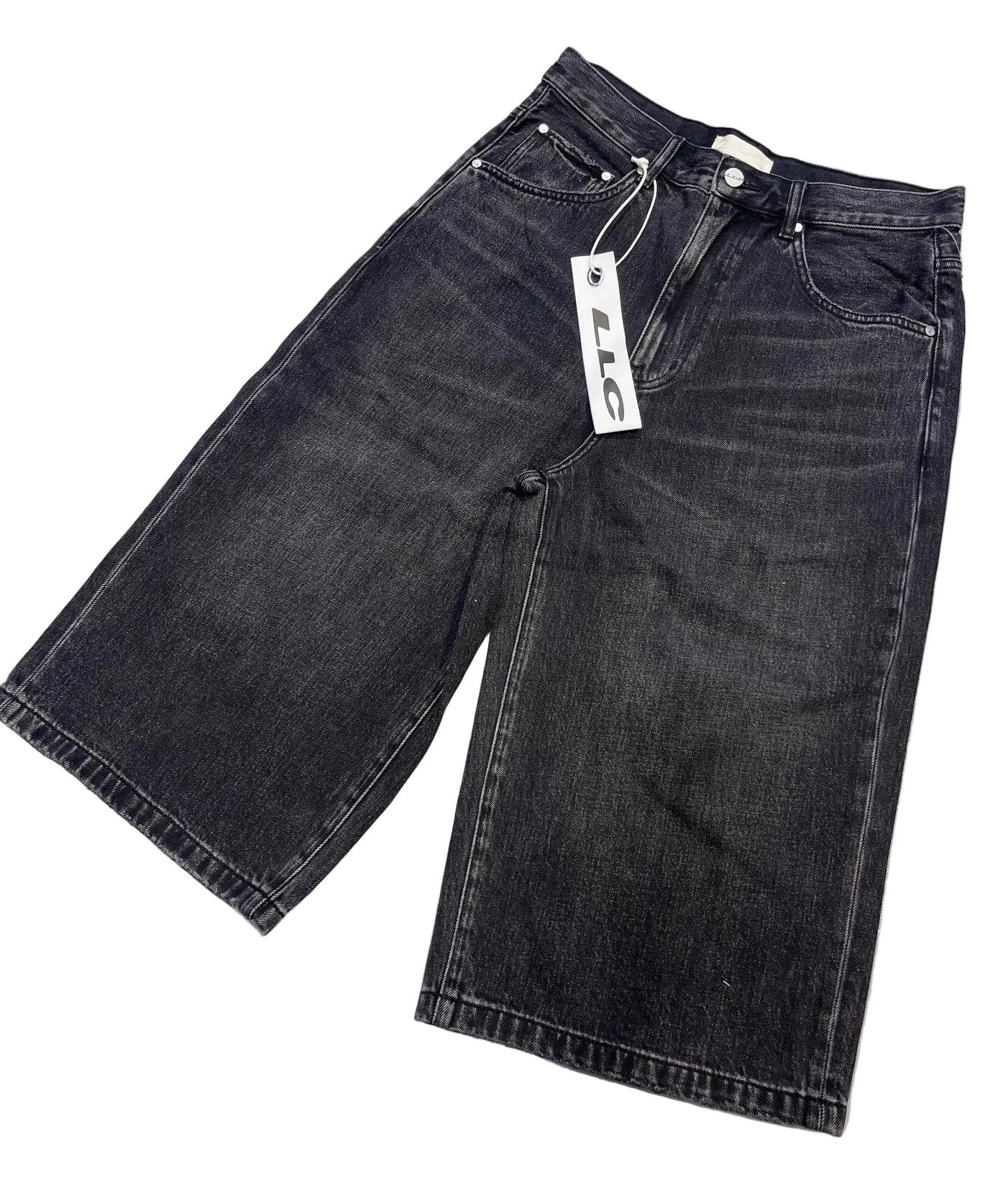 LLC - L0042 -BLACK ACHROMATIC JORTS