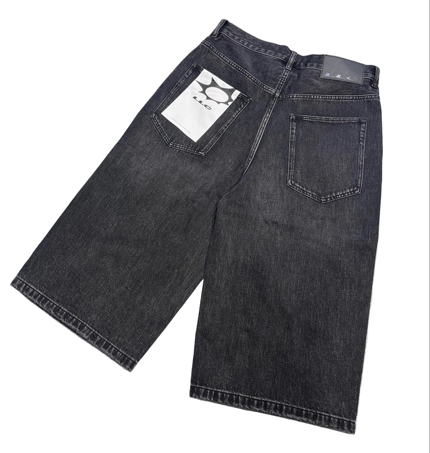 LLC - L0042 -BLACK ACHROMATIC JORTS