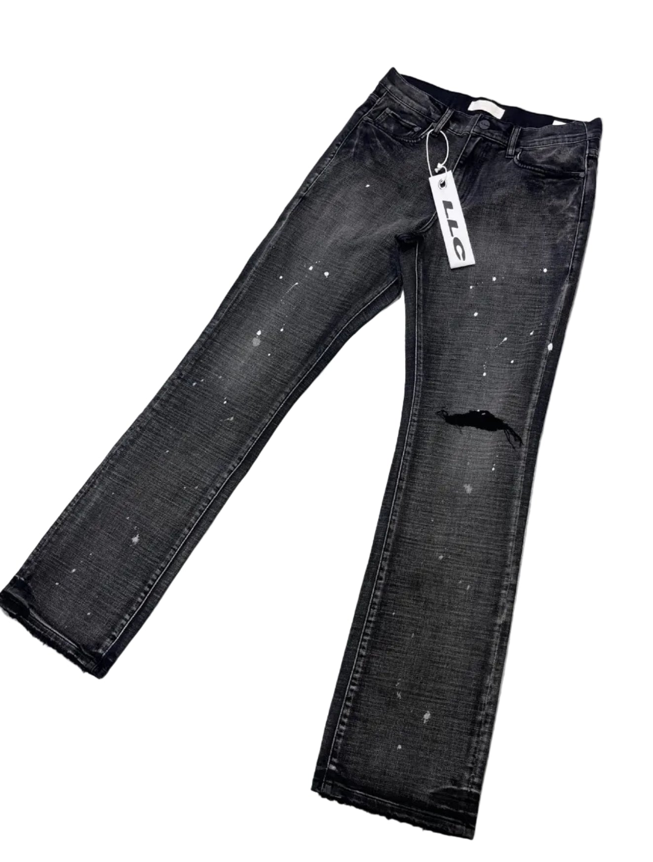 LLC - L0004 - BLK WASHED SKINNY BOOT PAINTER