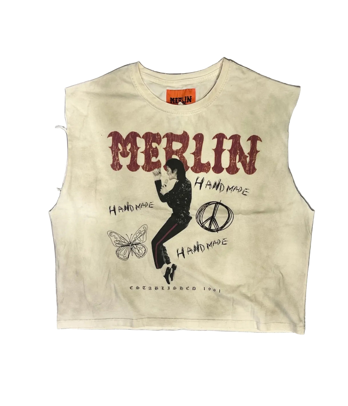 MERLIN - MIKE JACK ON FIRE CUT OFF TEE