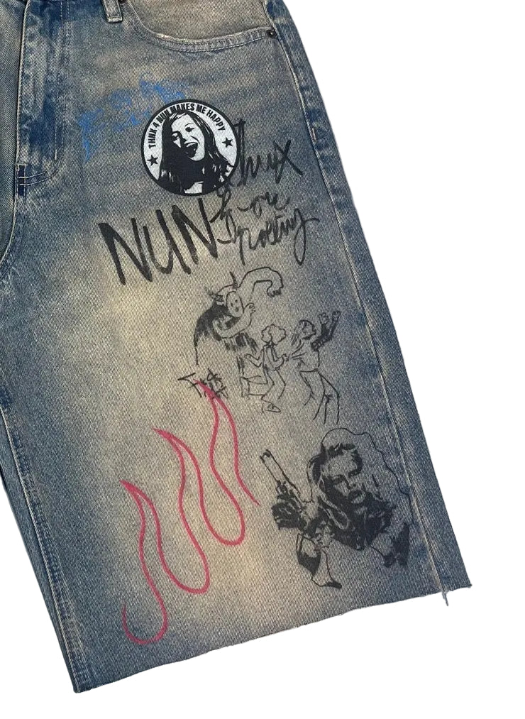 THNX - DENIM JORTS