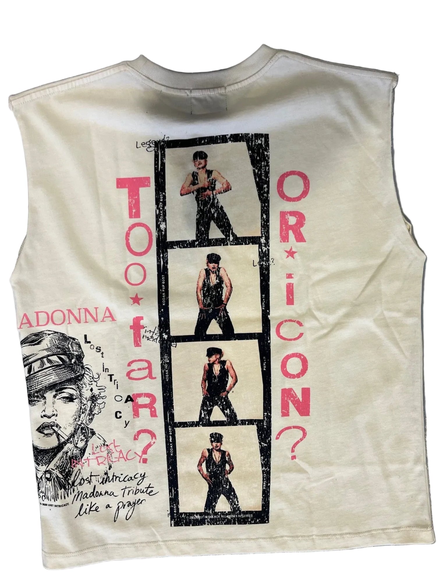 LOST INTRICACY - QUEEN OF POP CUTOFF TEE