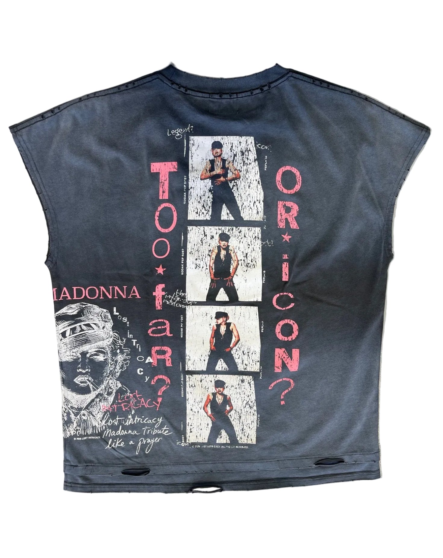 LOST INTRICACY – QUEEN OF POP CUTOFF TEE