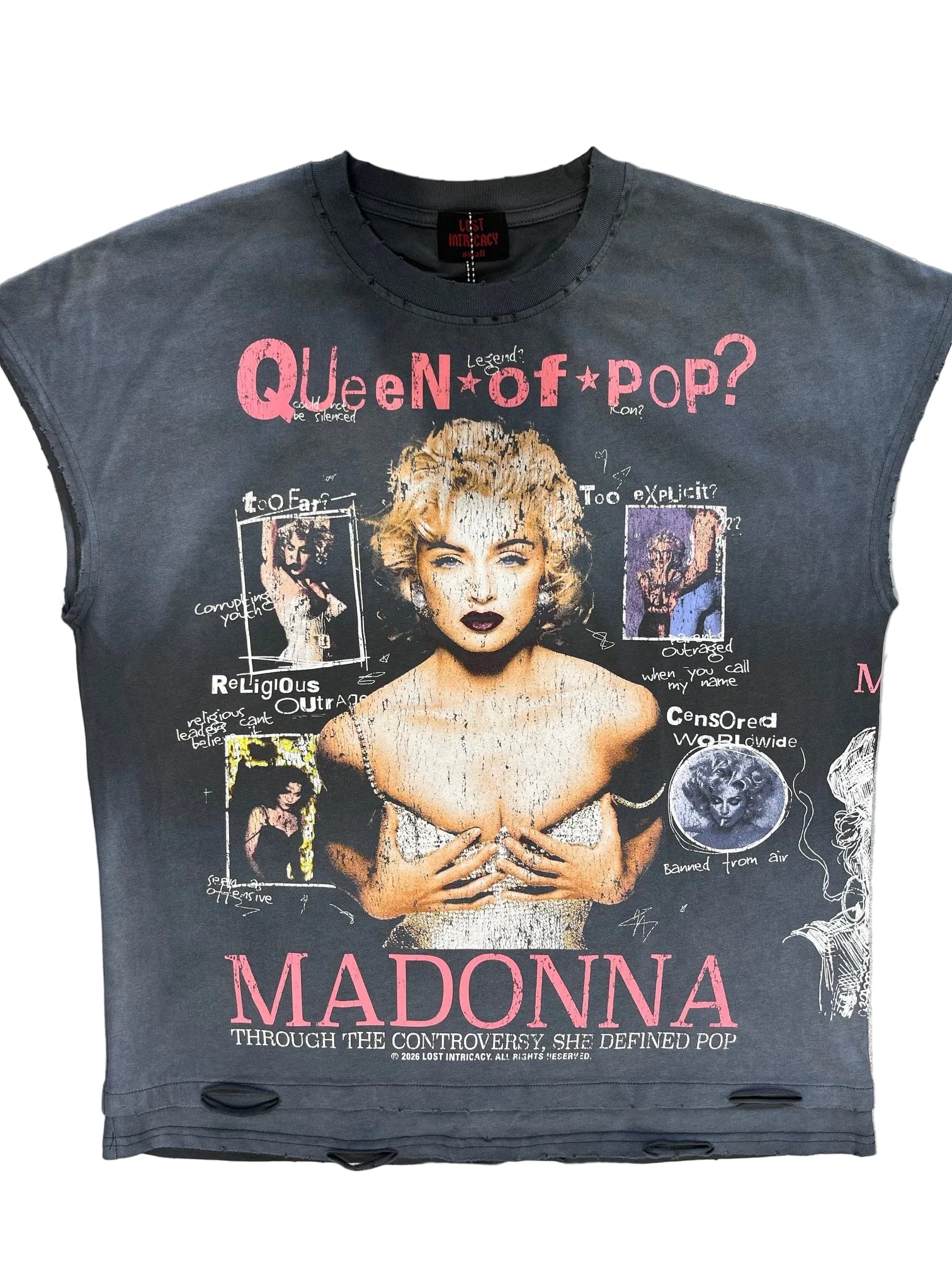 LOST INTRICACY – QUEEN OF POP CUTOFF TEE