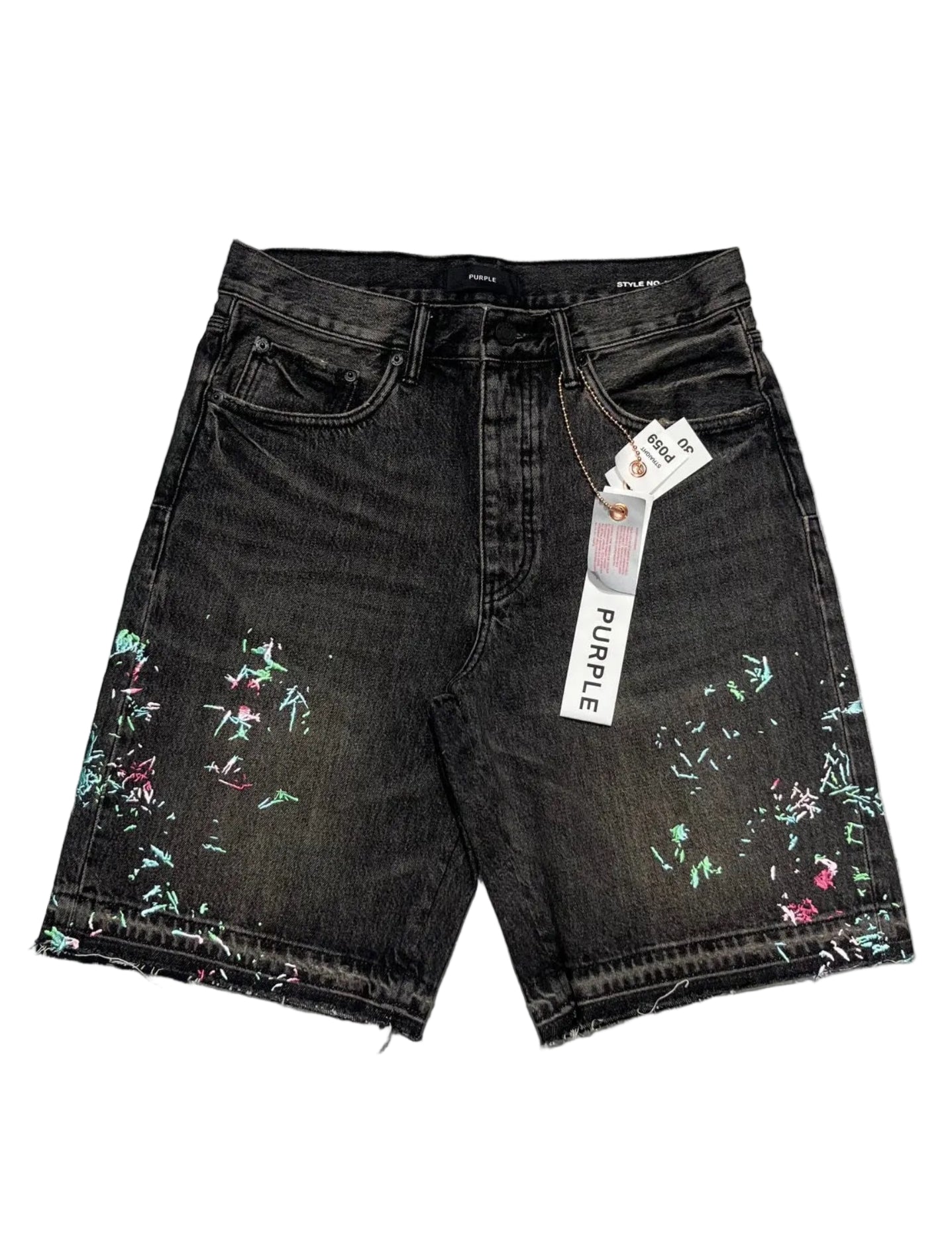 PURPLE – P059-UBSB SPLATTER EMBROIDERY SHORT