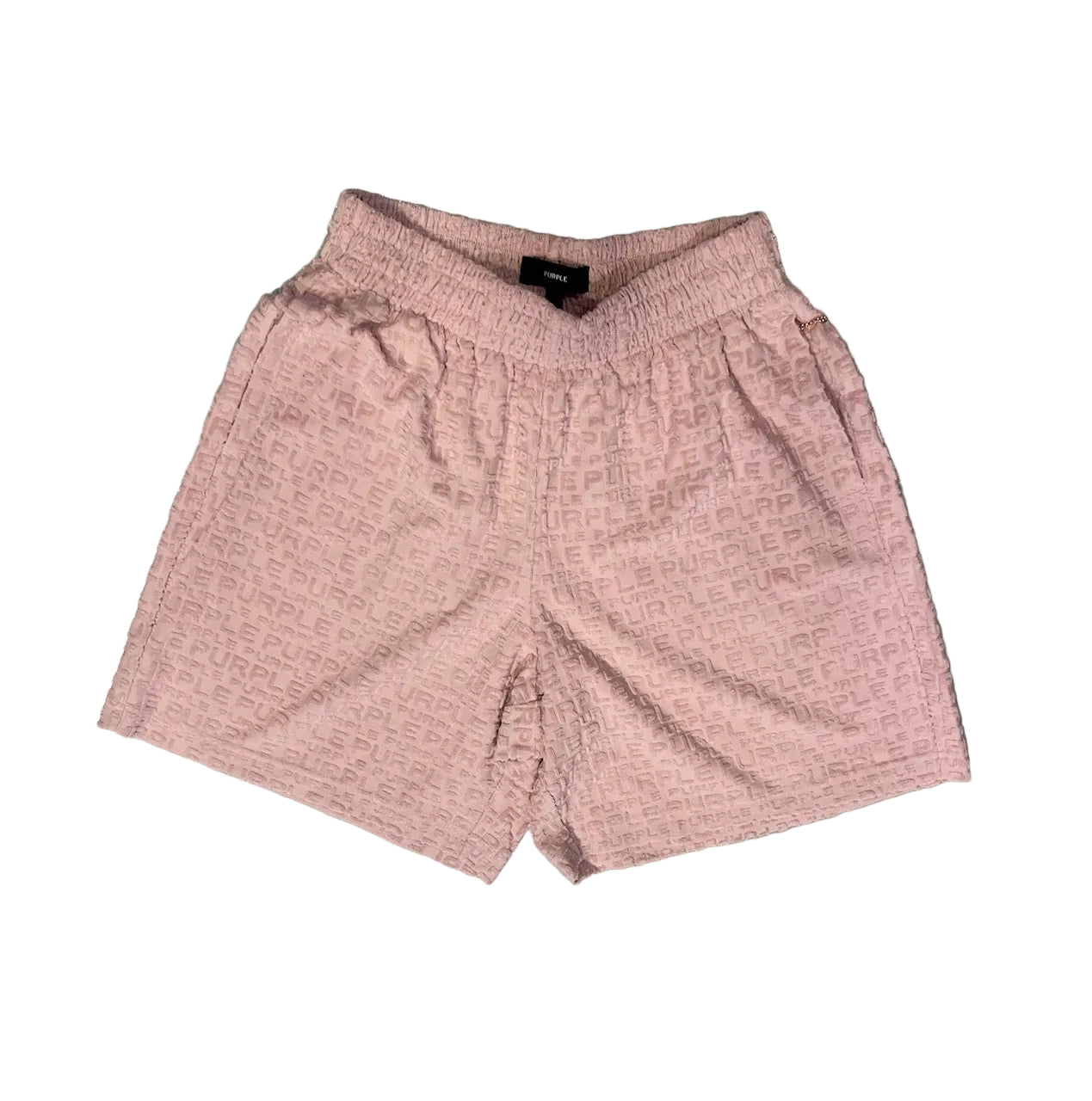 PURPLE - P545-TWBP JACQUARD TERRY SHORT