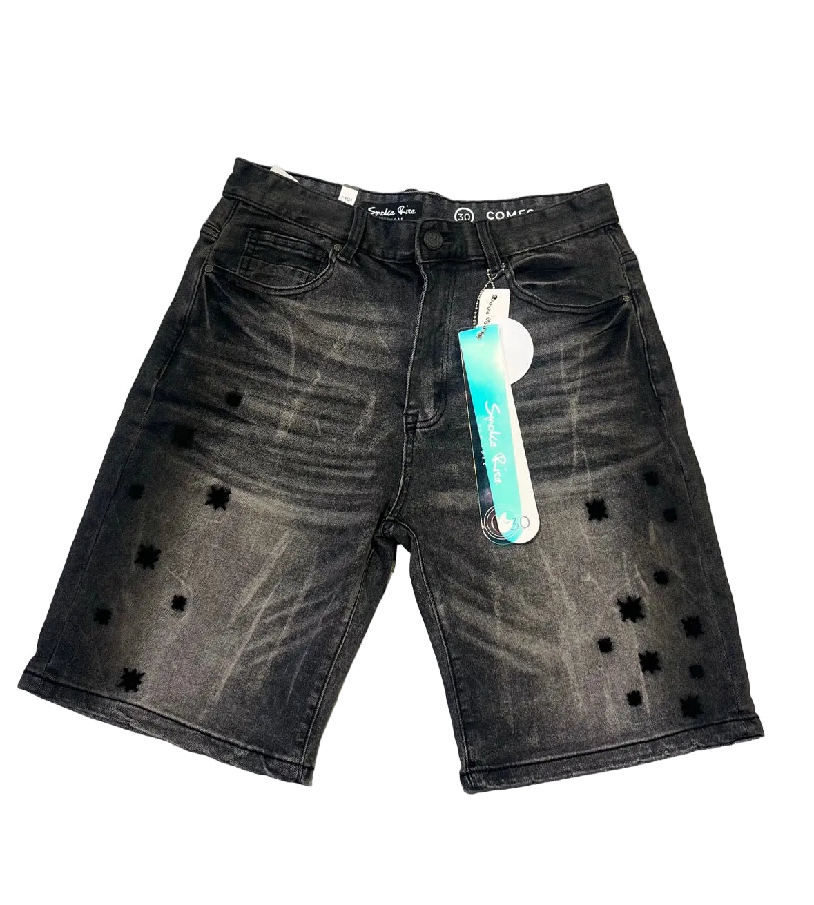 SMOKE RISE - OVERSPRAY JEAN SHORTS