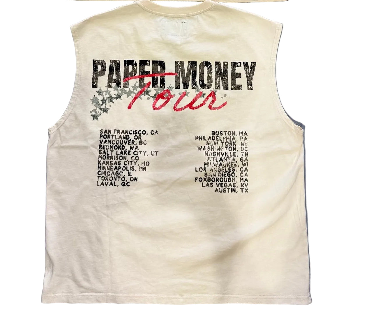 PAPER MONEY - TOUR CUT OFF TEE