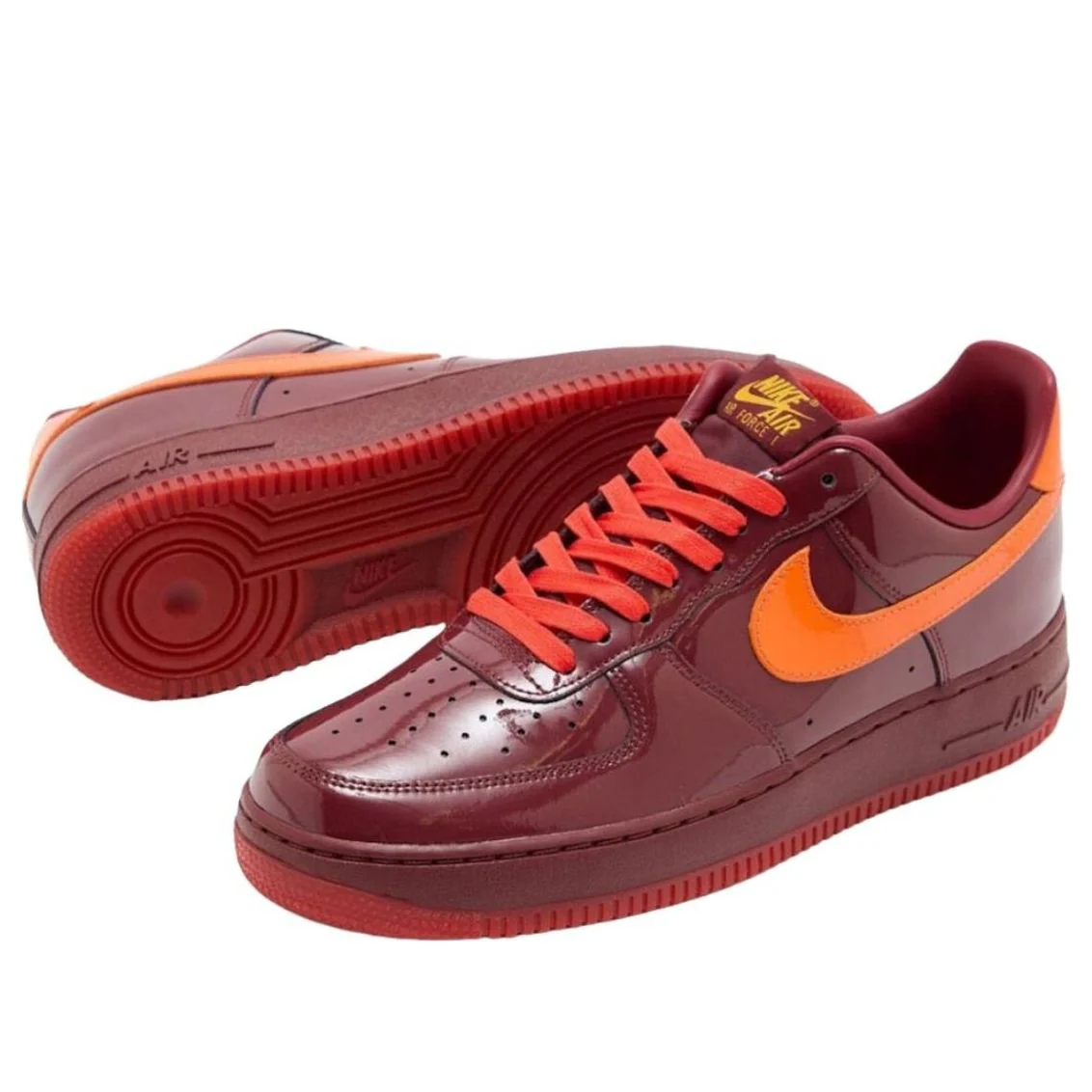NIKE AF1 QS - IO4489-601 DARK TEAM RED /UNIVERSITY GOLD