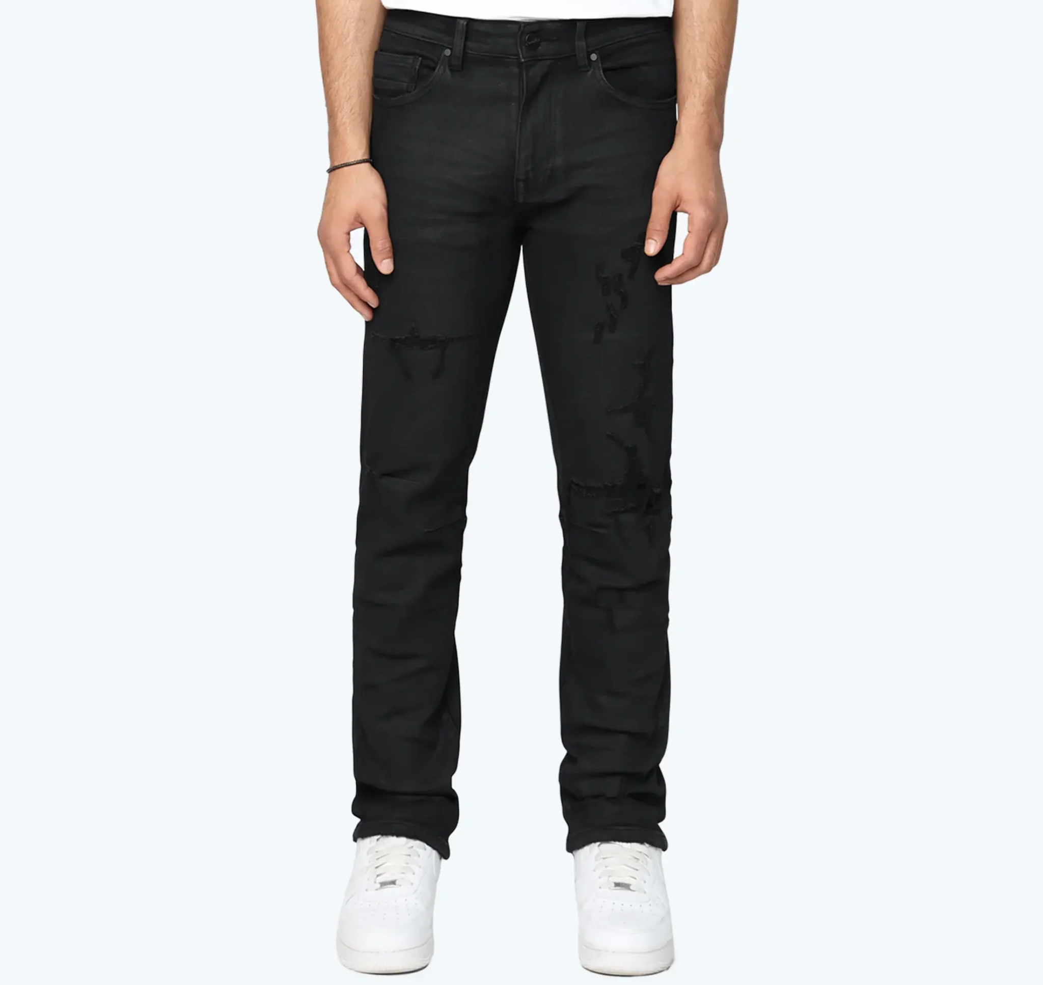SMOKE RISE - HEAVY WHISKER EFFECT JEANS
