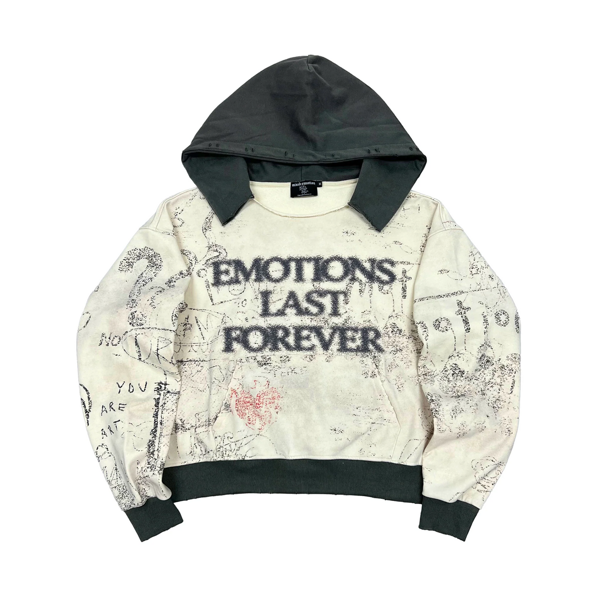 MIXED EMOTION - LAST FOREVER HOODIE -BLACK