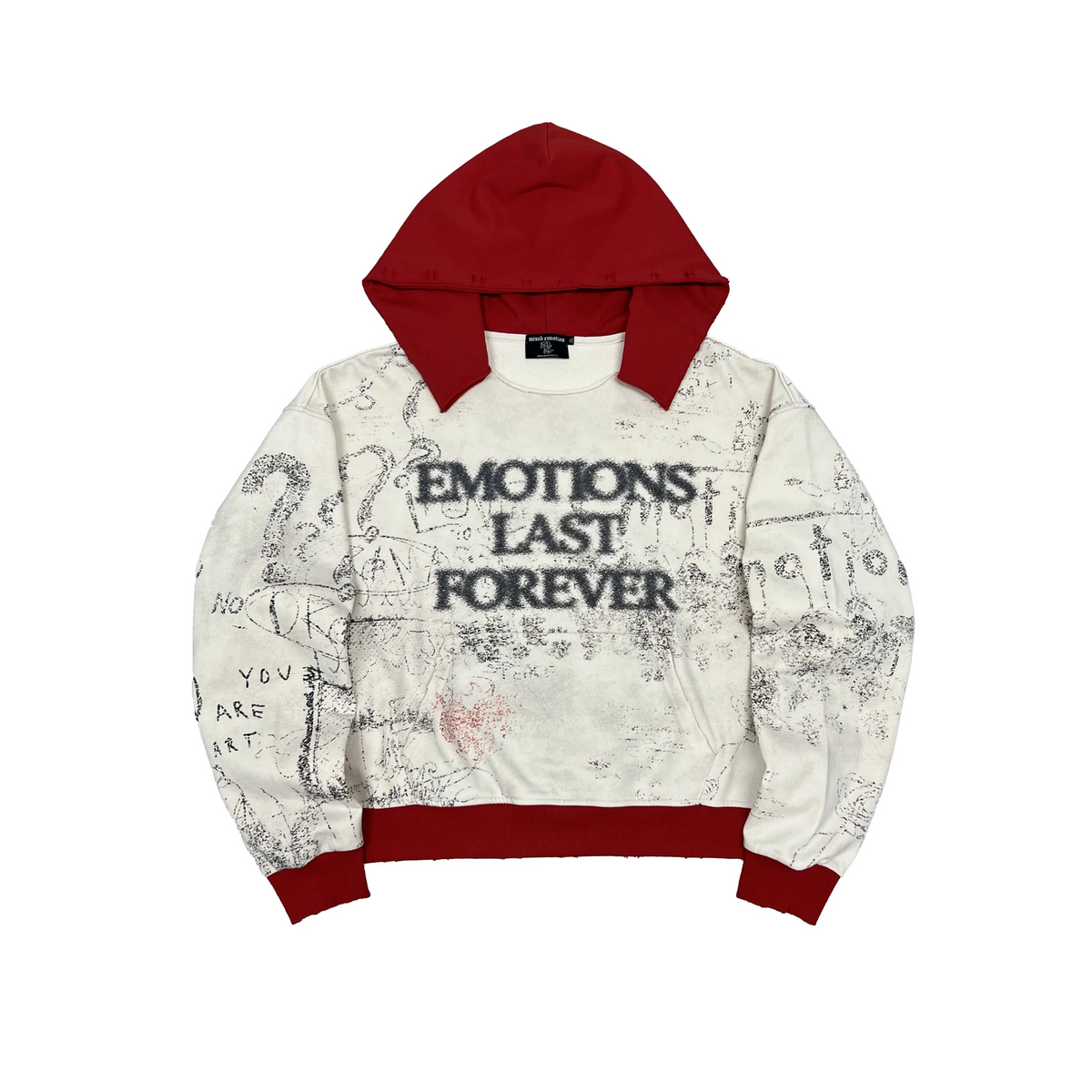 MIXED EMOTION - LAST FOREVER HOODIE -RED