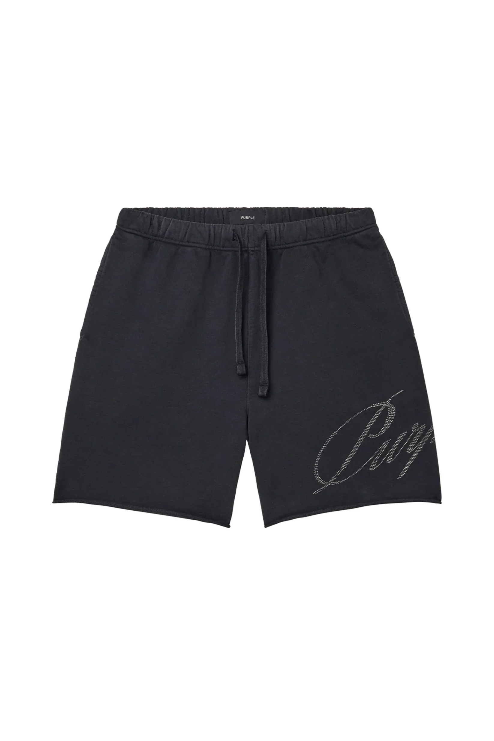 PURPLE - M4218-MWBC CRYSTAL SLANTED SCRIPT SHORT