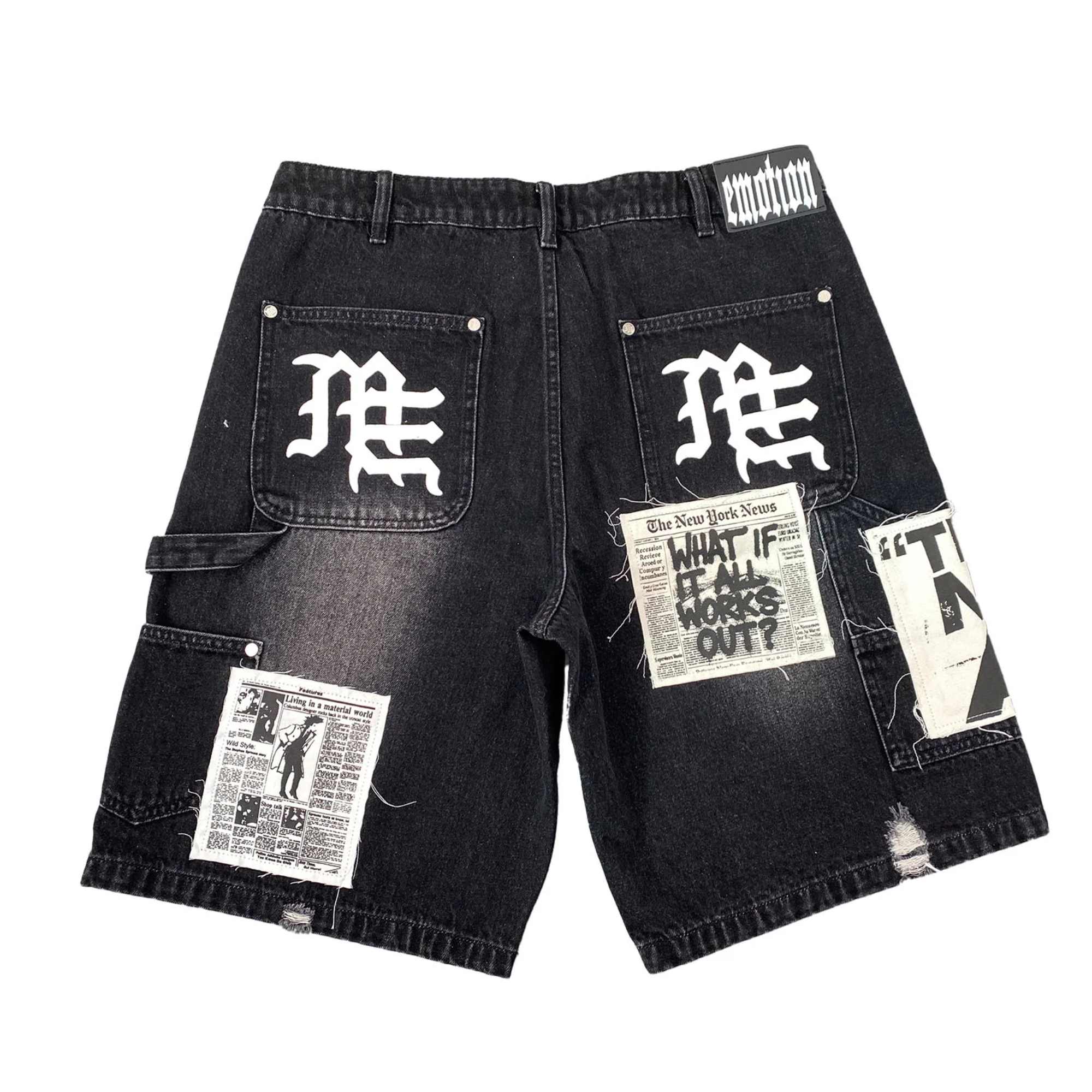 MIXED EMOTION - AI DENIM SHORTS