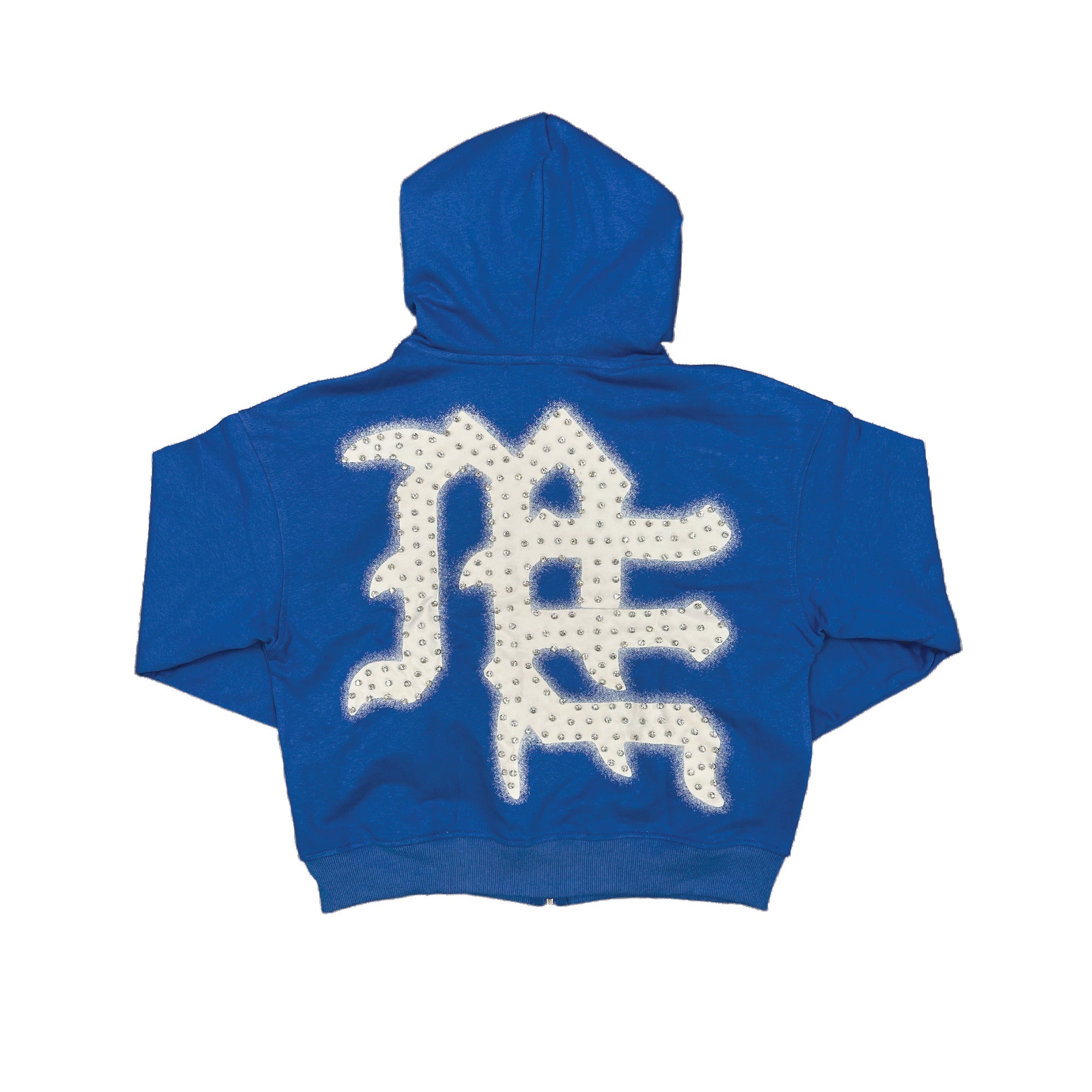 MIXED EMOTION - End Rhinestone hoodie (BLUE)