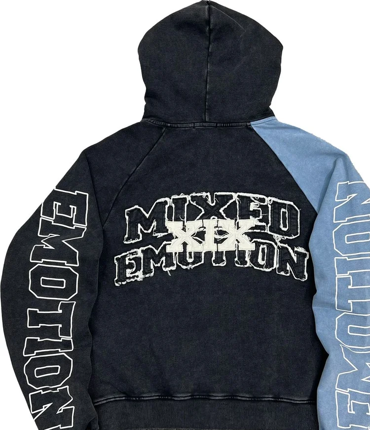MIXED EMOTION - BLUE SPLIT DECISION HOODIE