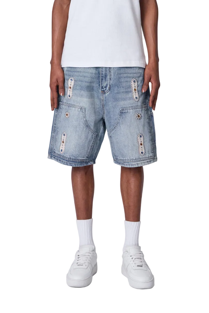 MNML - WESTERN JEWEL DENIM SHORTS