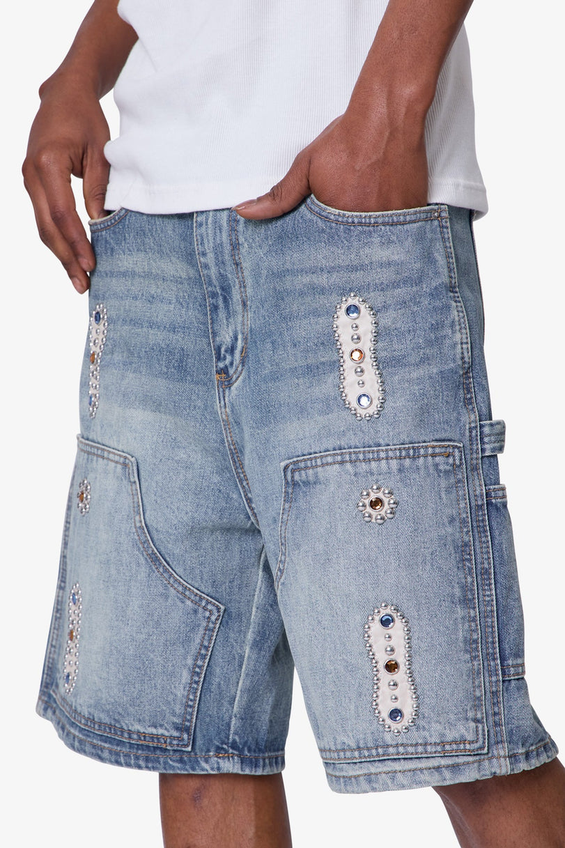 MNML - WESTERN JEWEL DENIM SHORTS