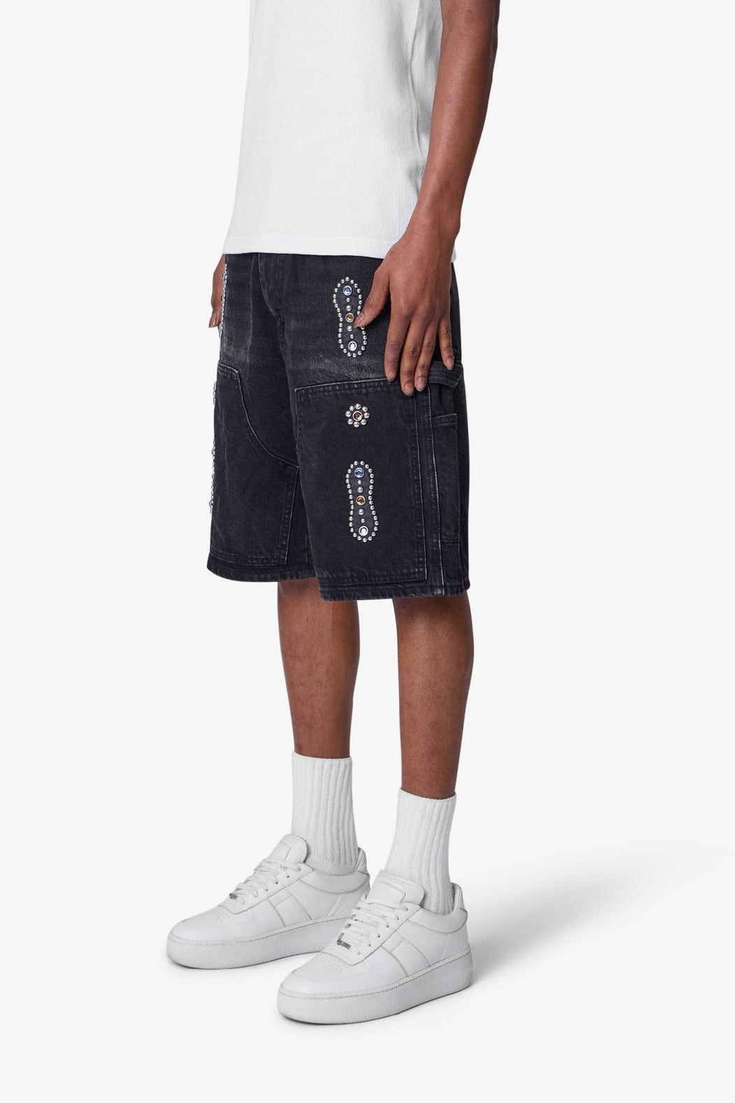 MNML - WESTERN JEWEL DENIM SHORTS