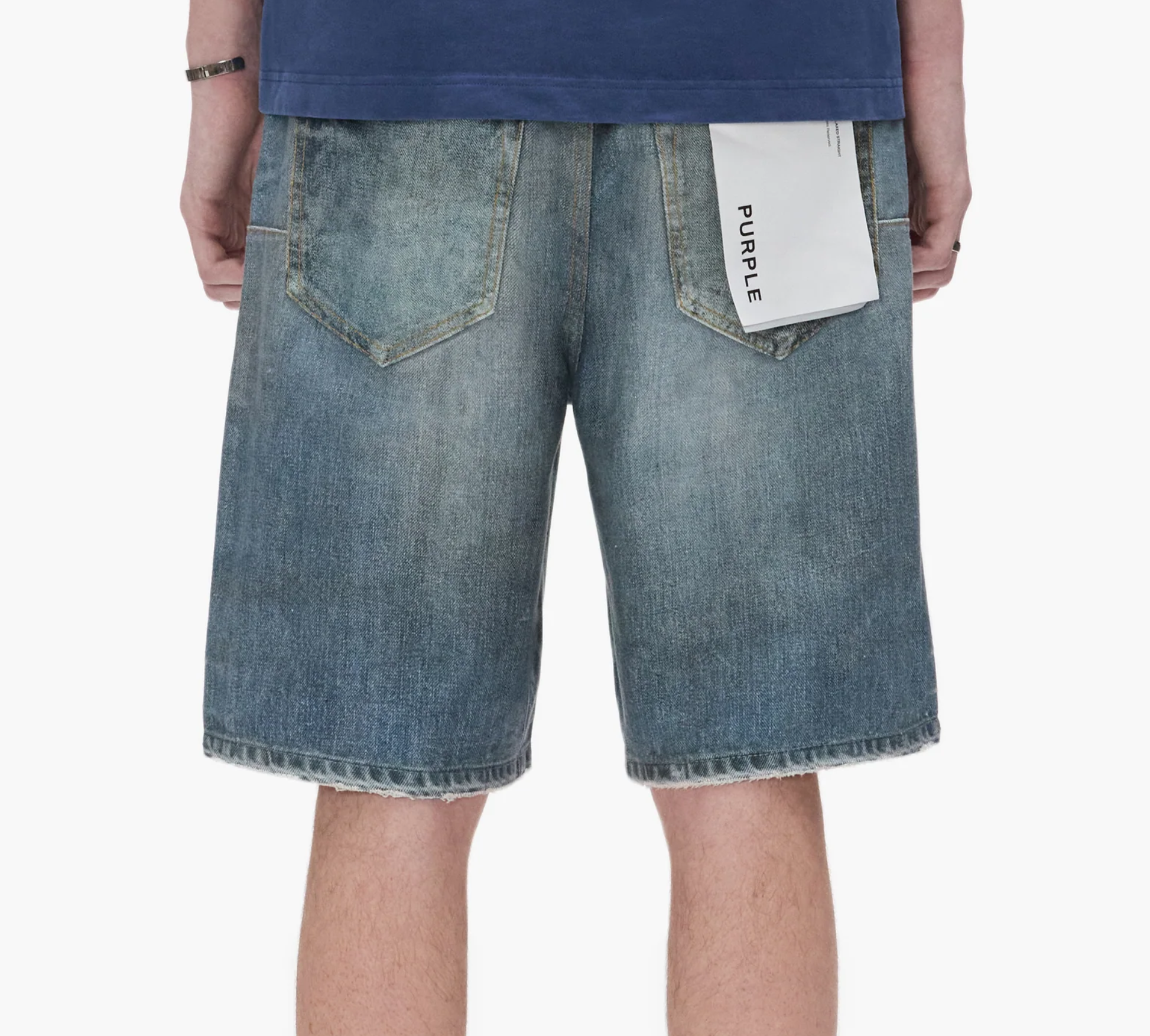 PURPLE - P059-CYWI JEWEL DENIM SHORTS