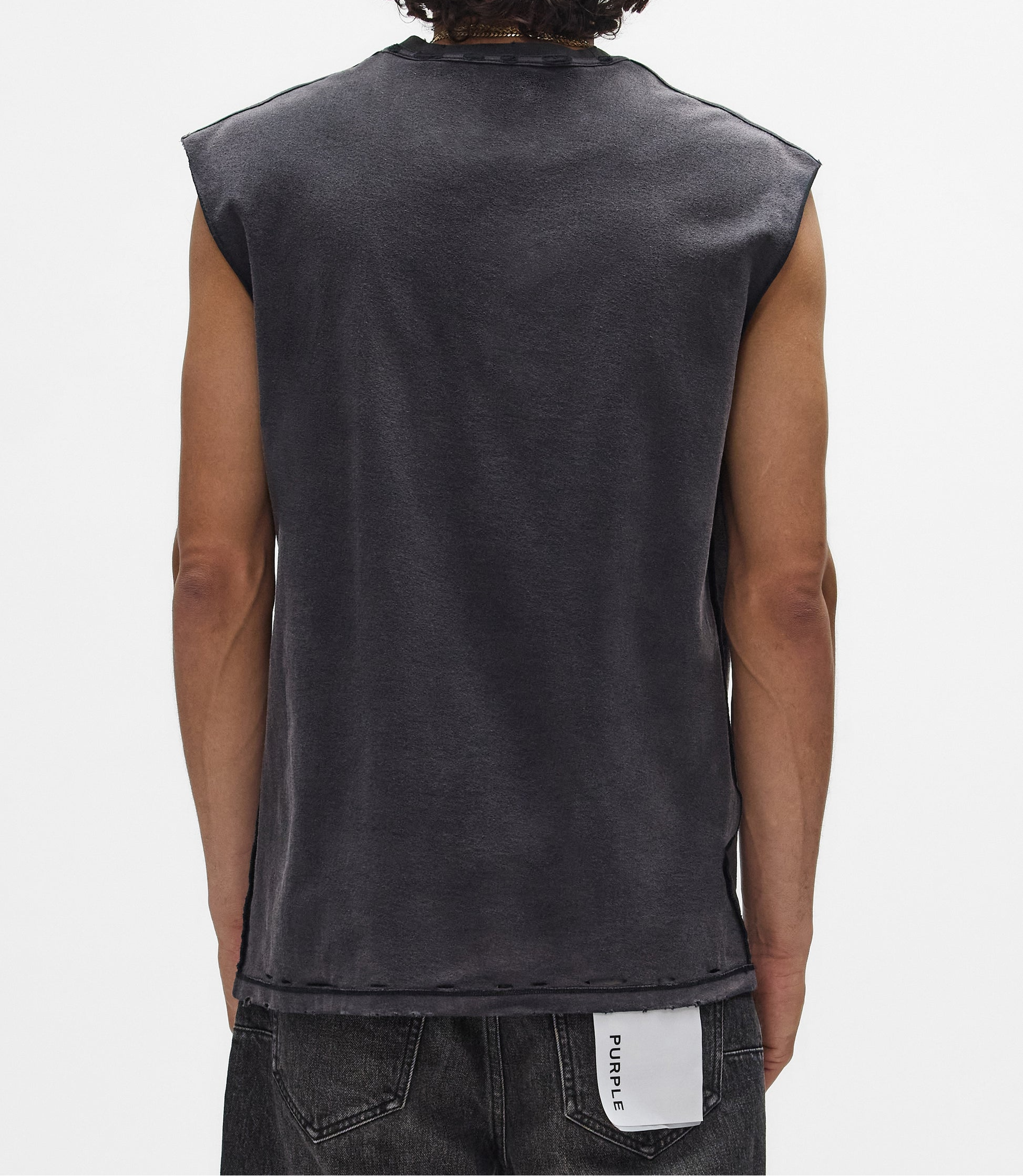 PURPLE - P103-TBDS SEQUIN SCRIPT TANK