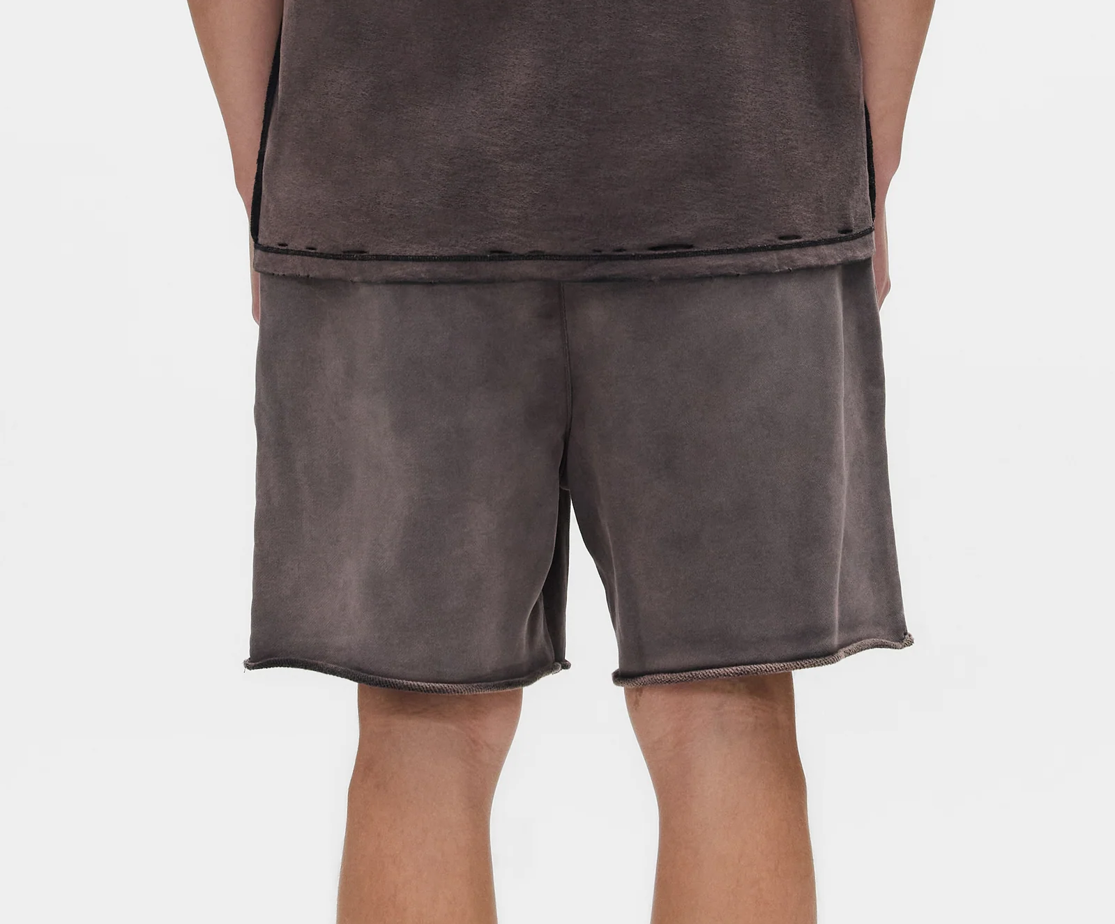 PURPLE - P446-HWSP WORN GOTHIC SHORTS