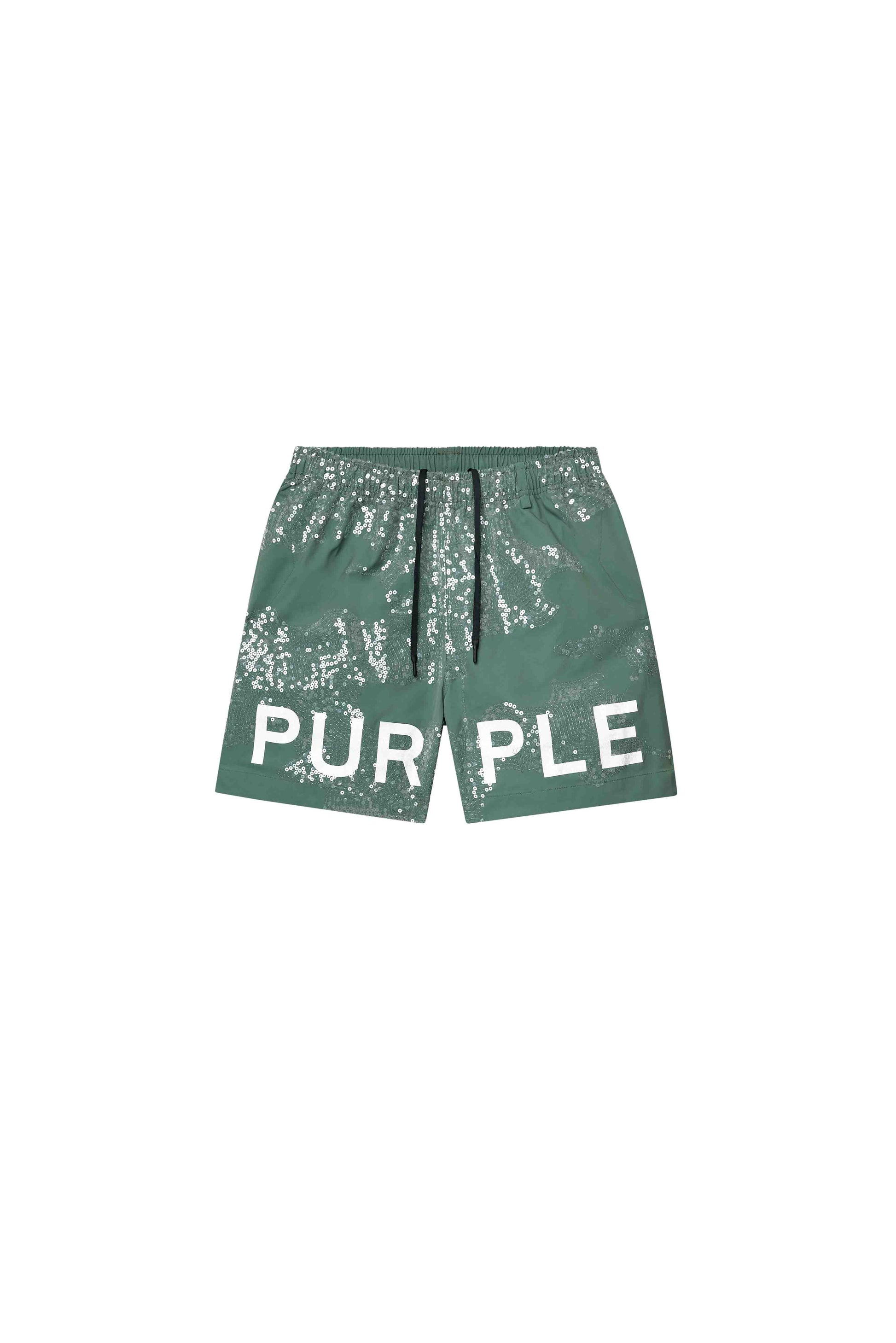 PURPLE - P504-PLSS SEQUIN CAMOUFLAGE SHORTS